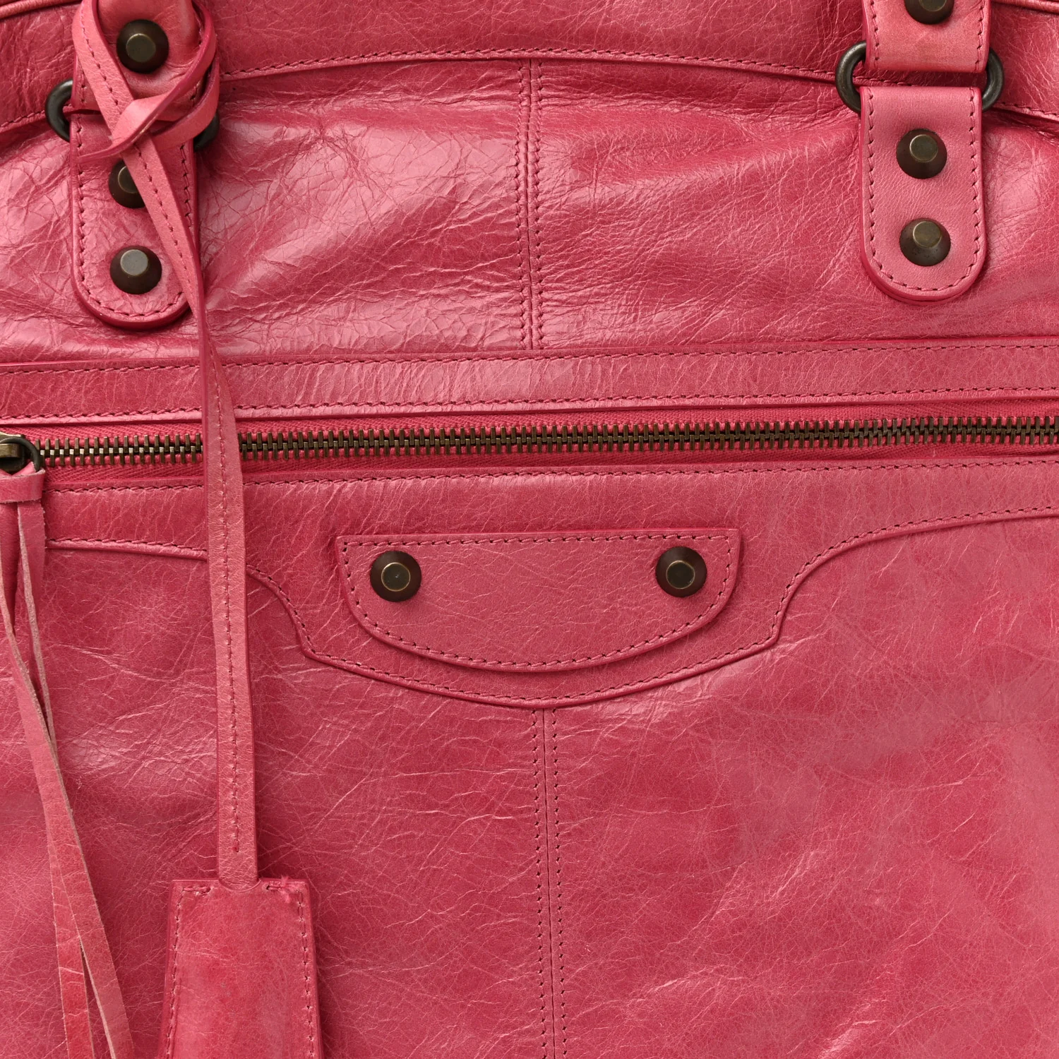 Agneau Classic Hardware Briefcase Tote Pivoine - Image 8