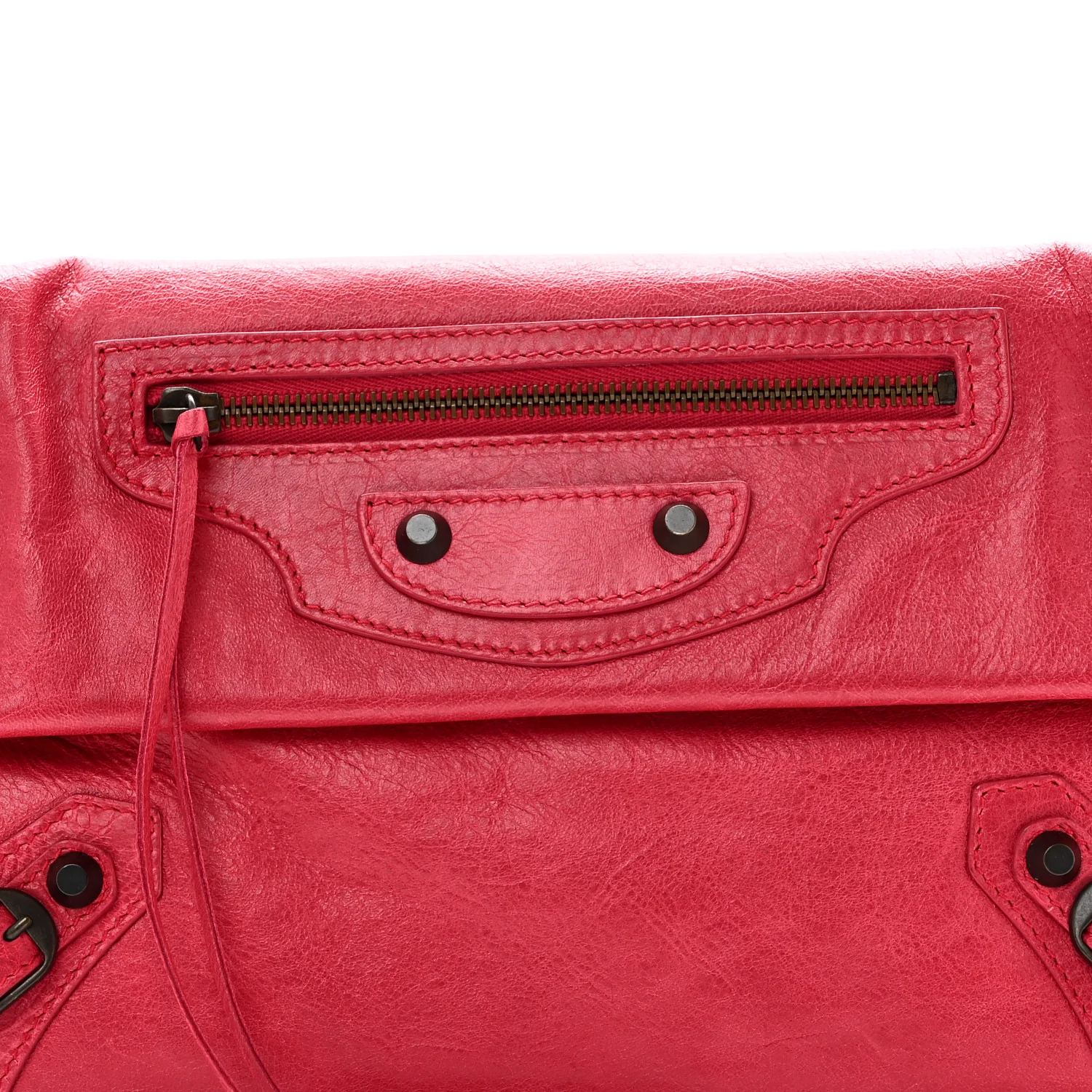 Agneau Classic Hardware Envelope Clutch Rose Thulian - Image 9