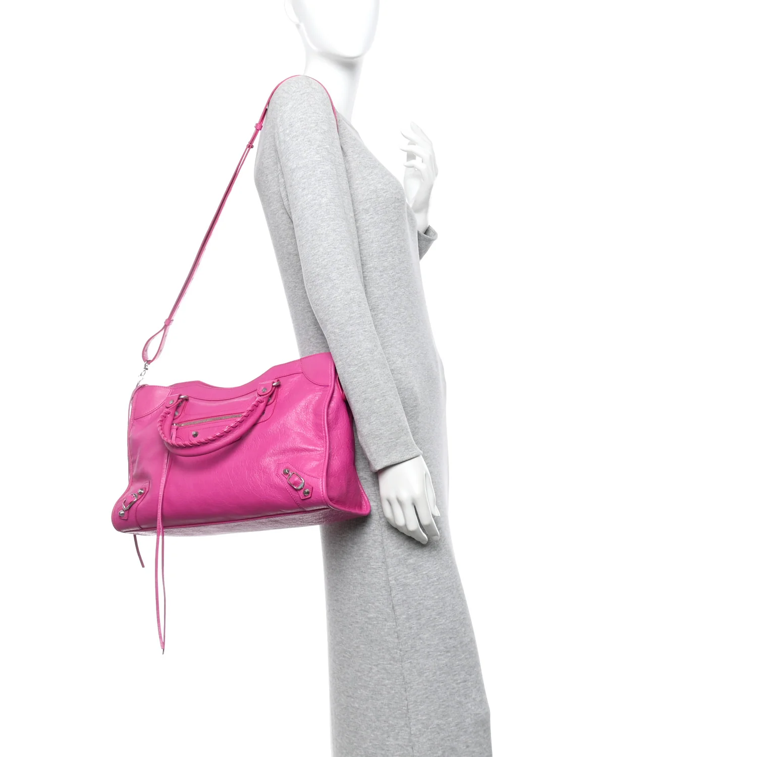 Agneau Classic Hardware Medium Le City Rose Magenta - Image 2