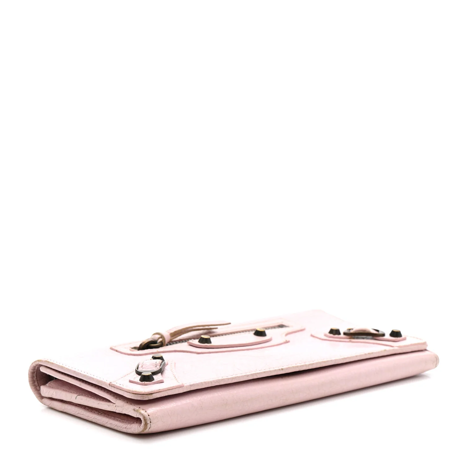 Agneau Classic Hardware Money Wallet Rose Poudre - Image 4