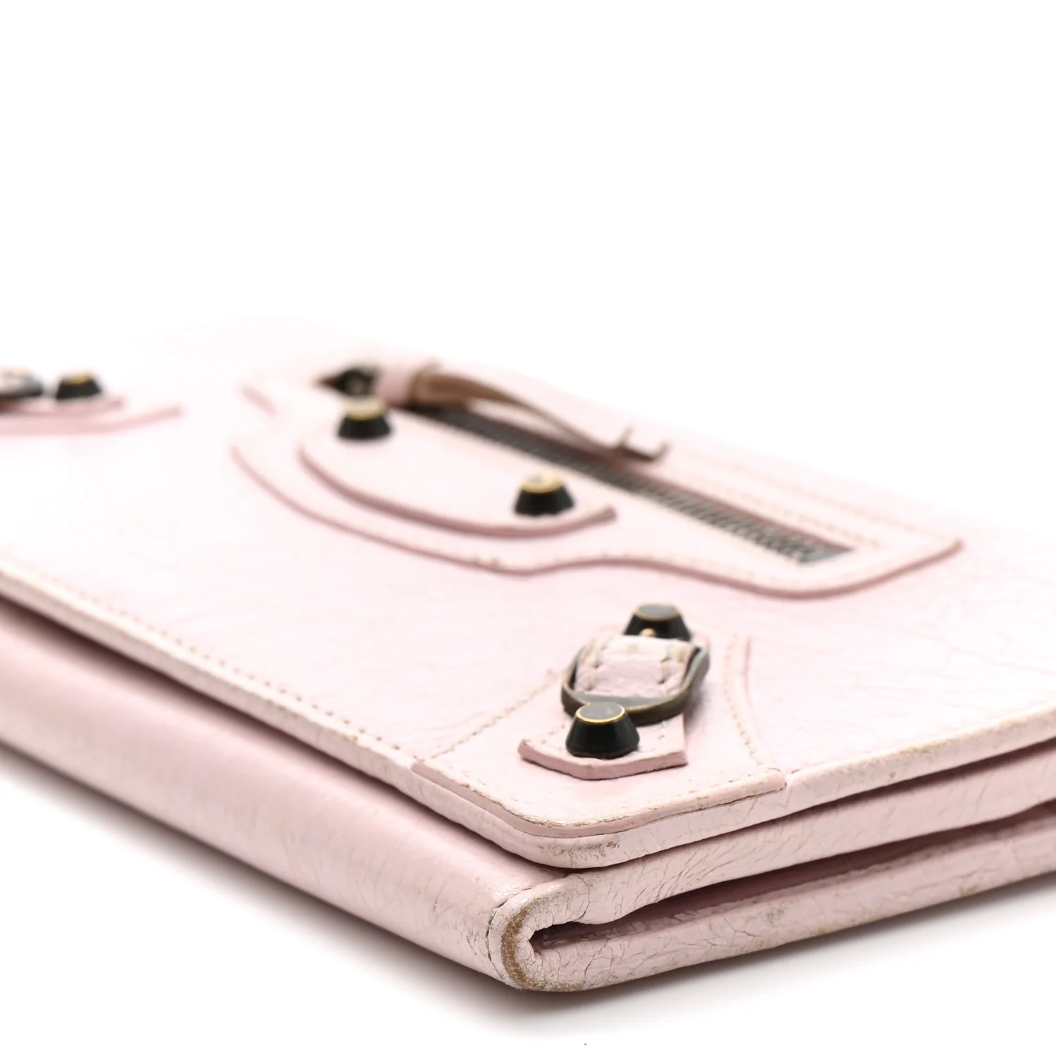 Agneau Classic Hardware Money Wallet Rose Poudre - Image 9