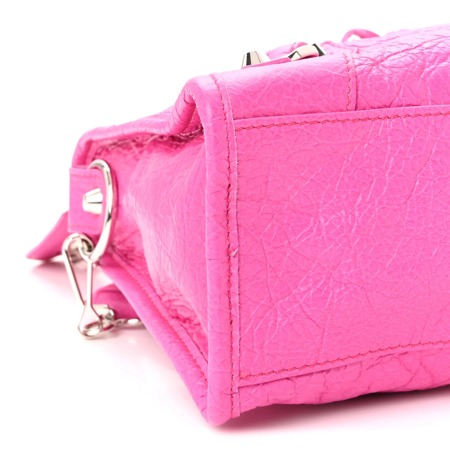 Agneau Classic Silver Hardware S City Fuchsia - Image 10