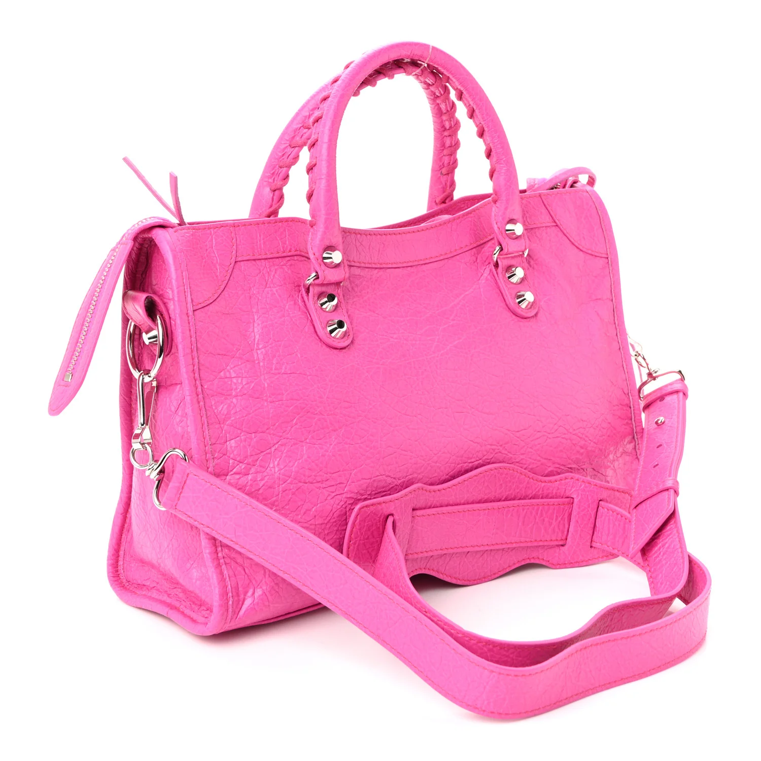 Agneau Classic Silver Hardware S City Fuchsia - Image 4