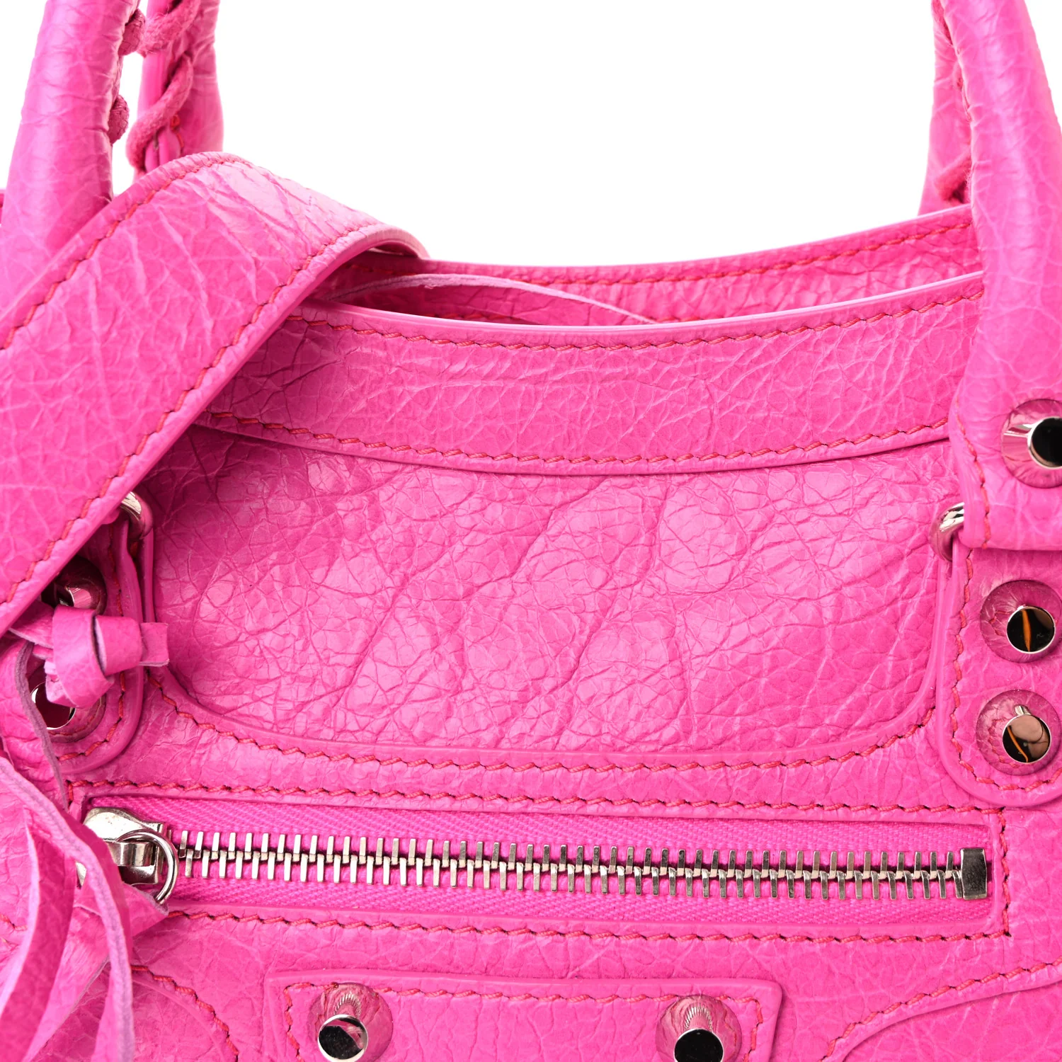 Agneau Classic Silver Hardware S City Fuchsia - Image 8