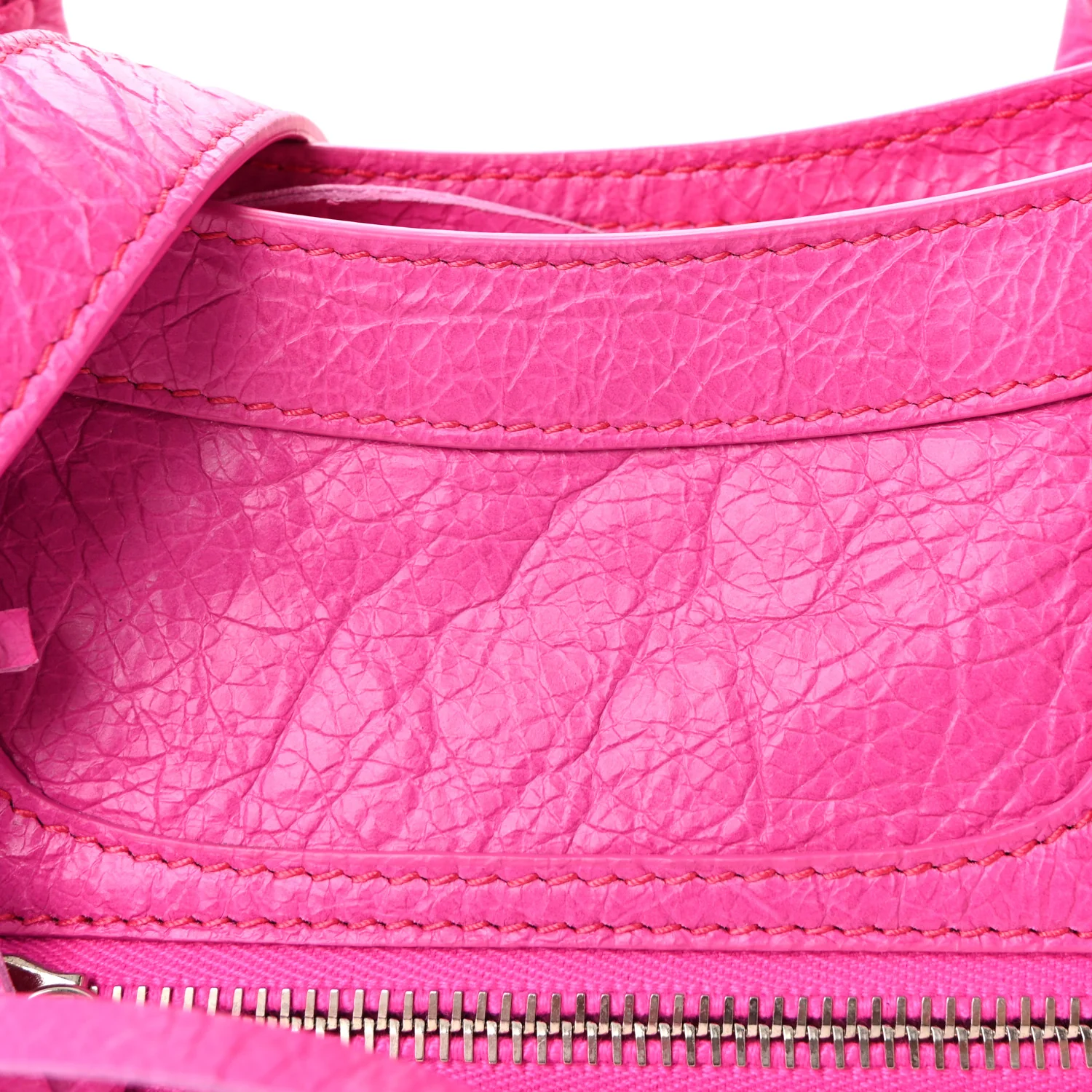 Agneau Classic Silver Hardware S City Fuchsia - Image 9