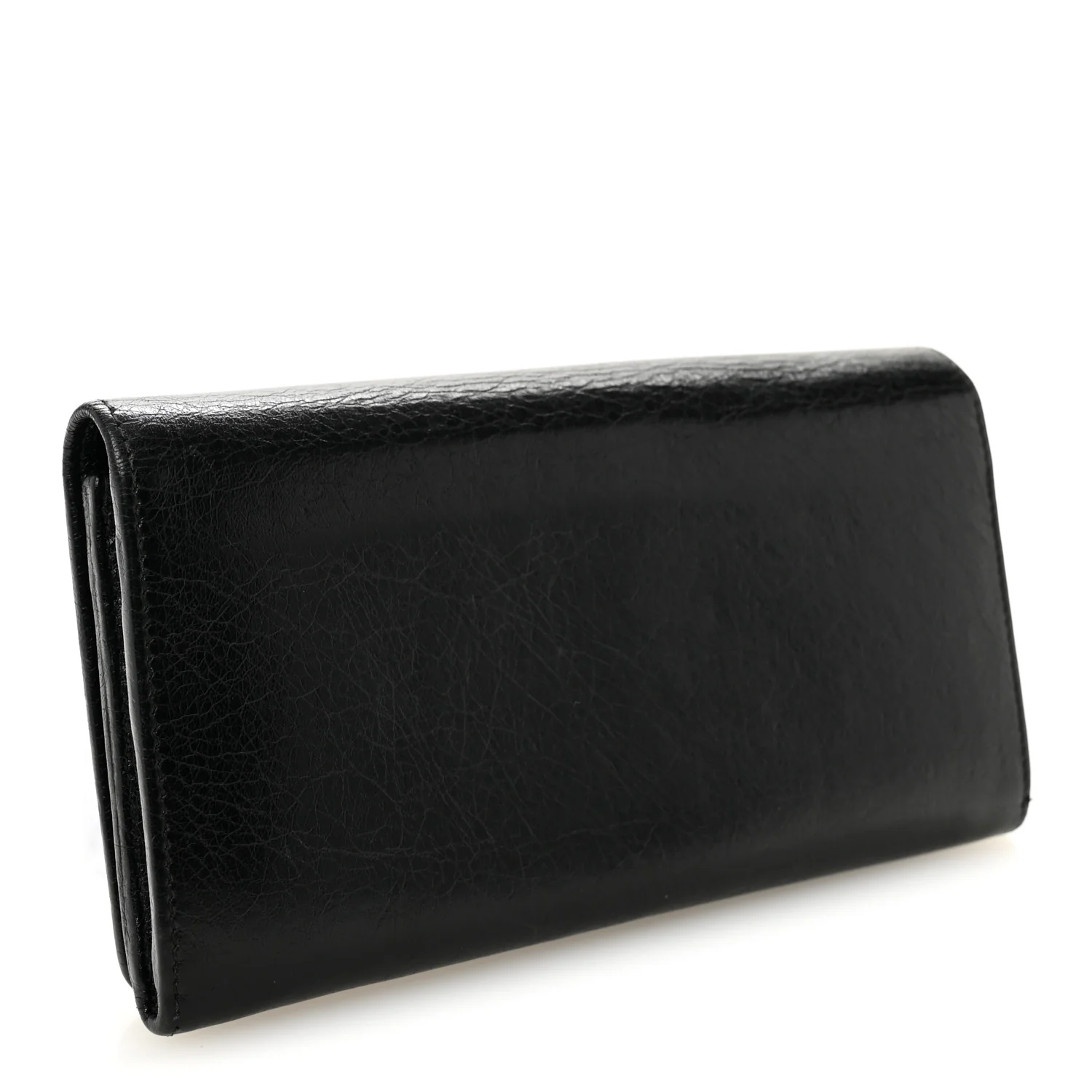 Agneau Giant 12 Gold Hardware Money Wallet Black - Image 3
