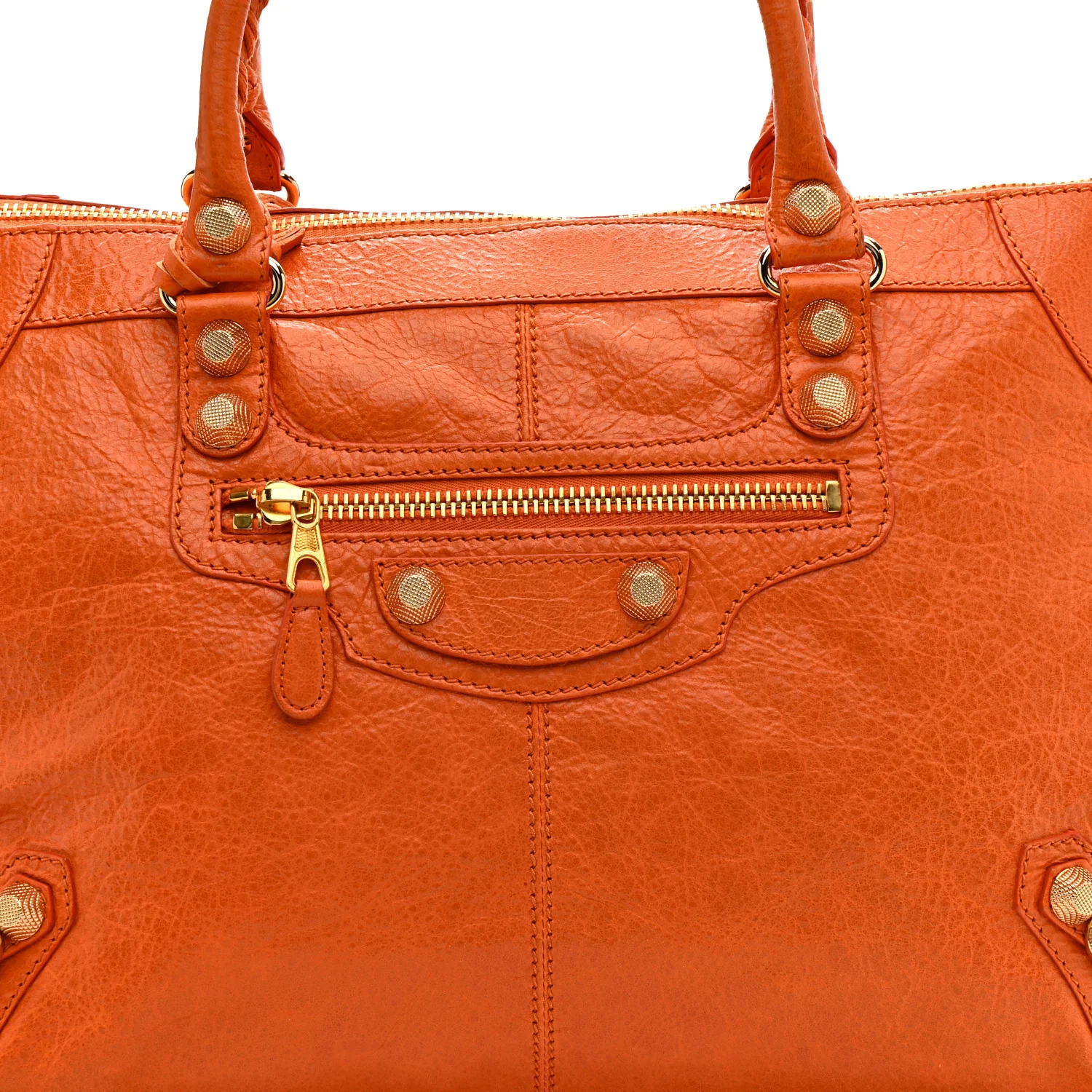 Agneau Giant 12 Gold Hardware Work Tangerine - Image 16