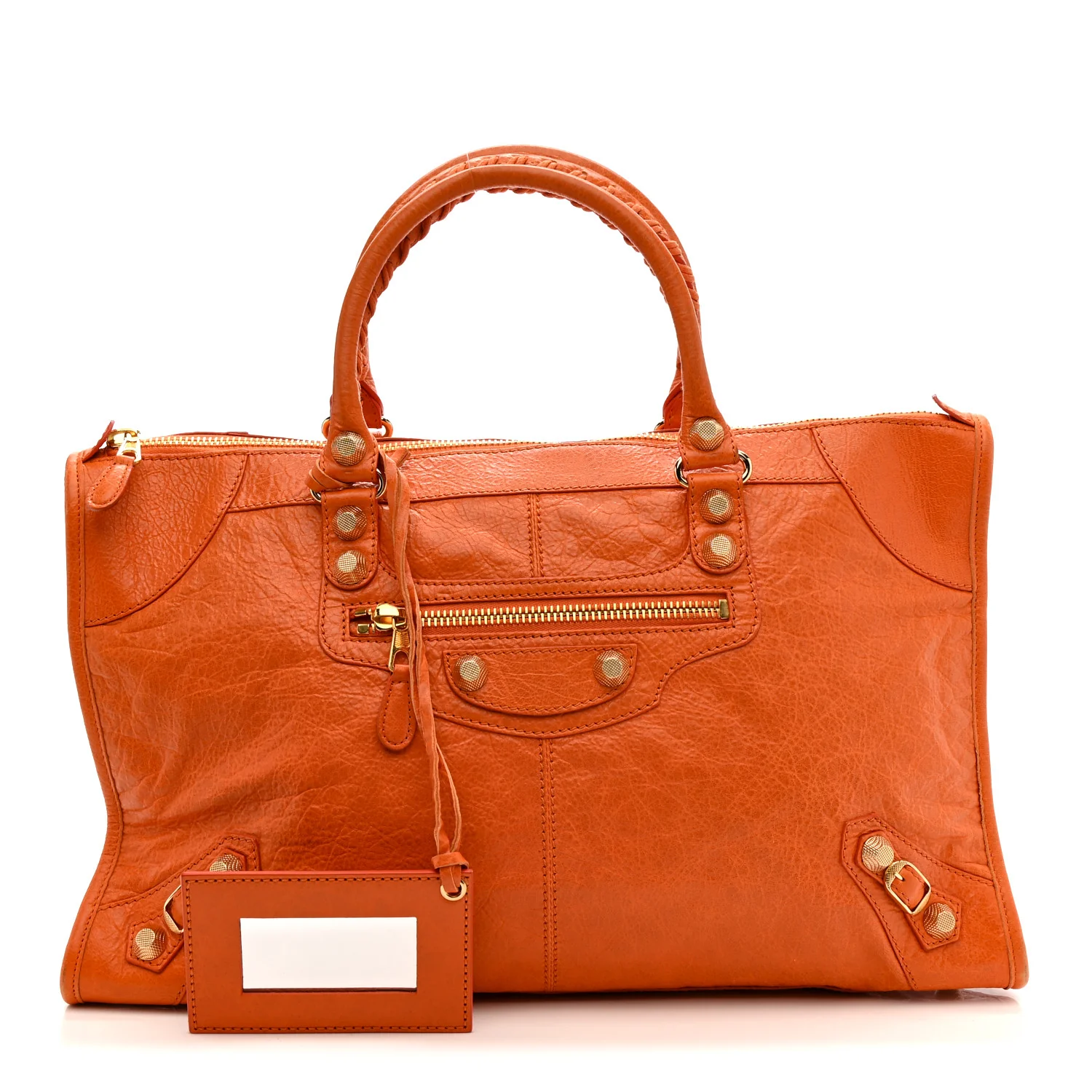 Agneau Giant 12 Gold Hardware Work Tangerine - Image 5