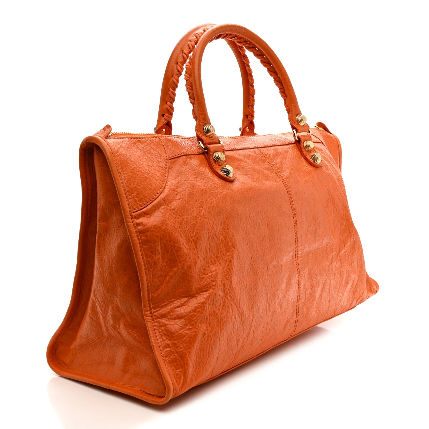 Agneau Giant 12 Gold Hardware Work Tangerine - Image 6