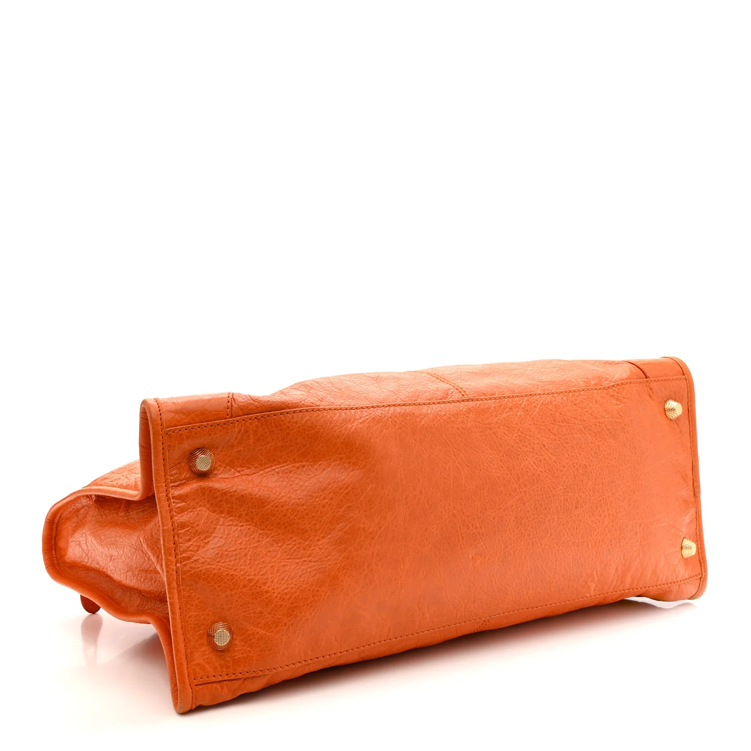 Agneau Giant 12 Gold Hardware Work Tangerine - Image 9