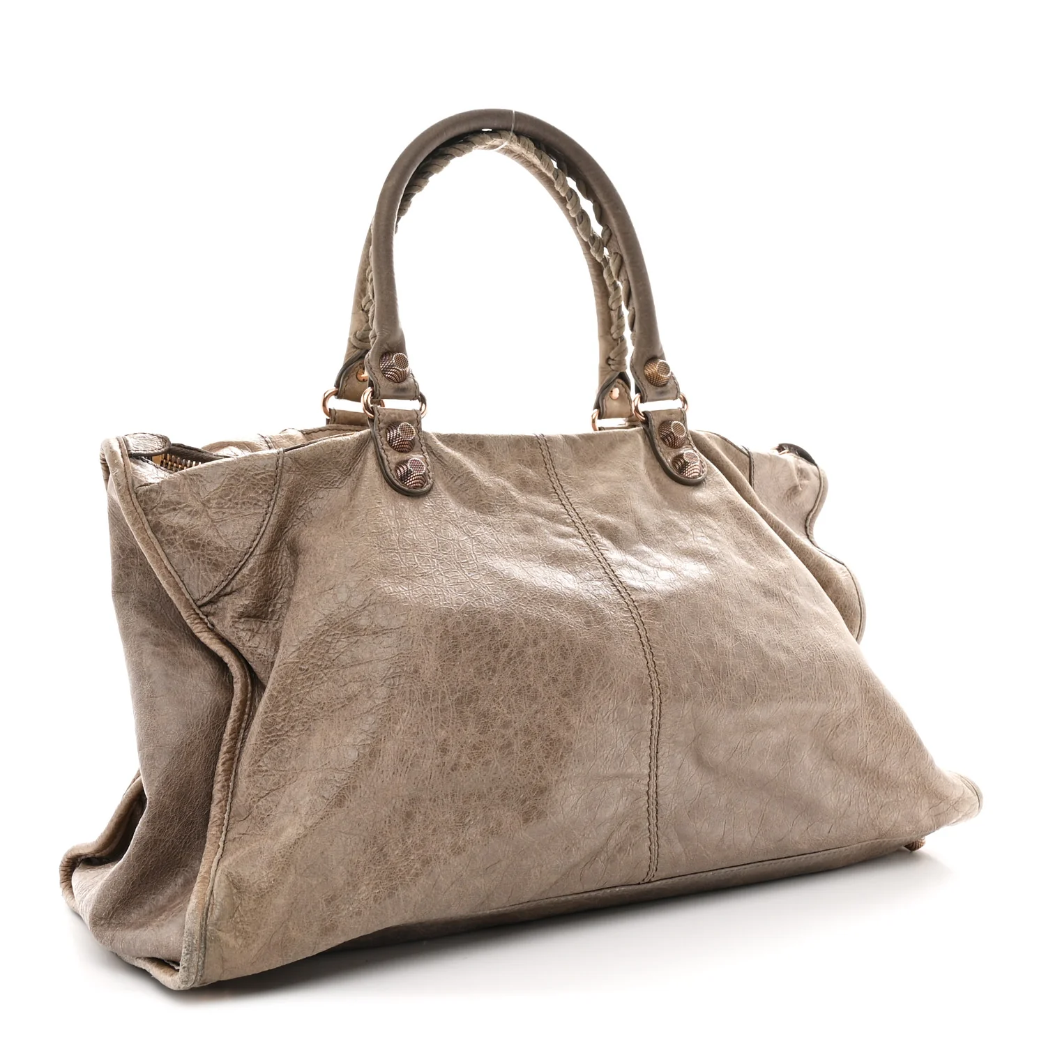 Agneau Giant 12 Rose Gold Hardware Work Gris Poivre - Image 4