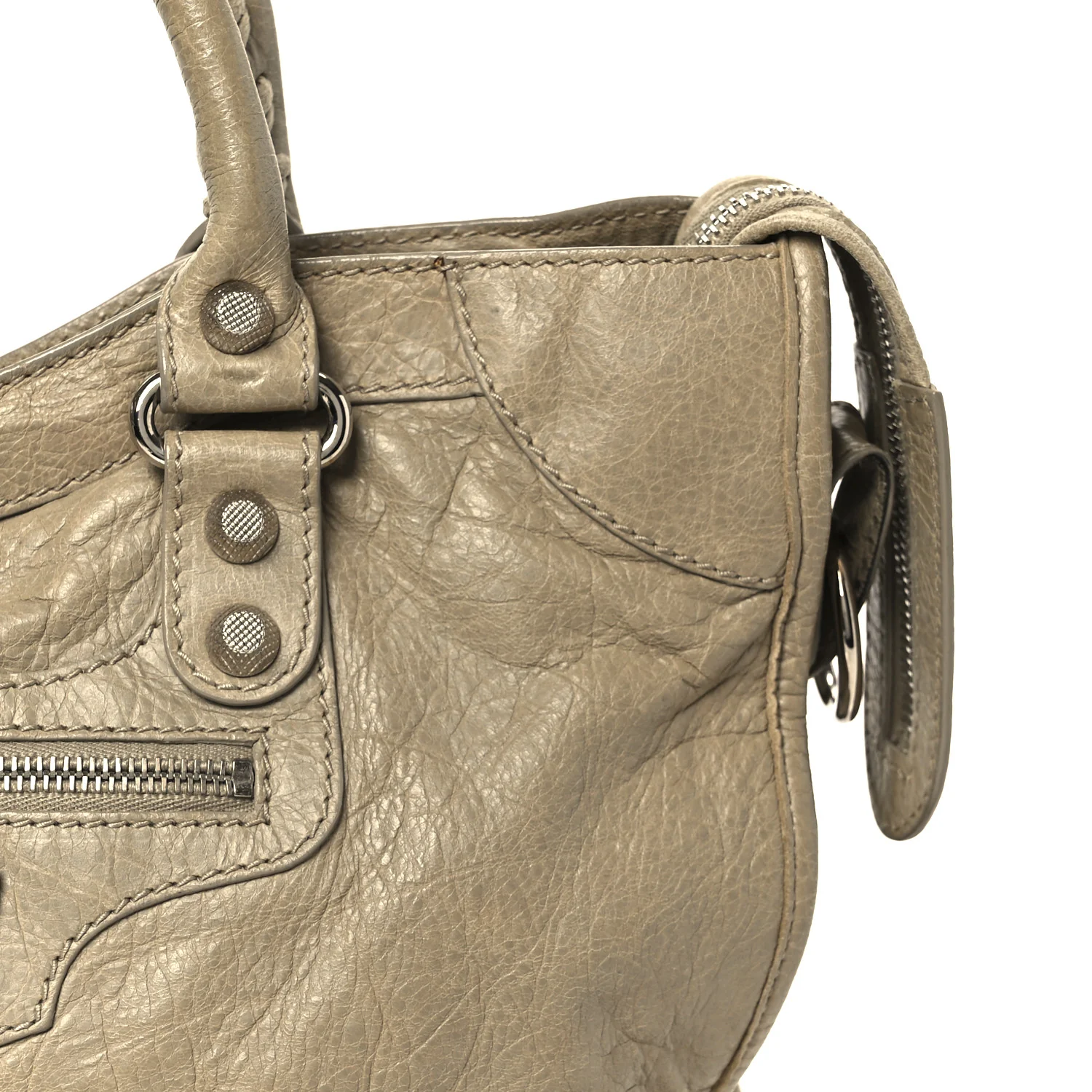 Agneau Giant 12 Silver Hardware City Latte Beige - Image 9