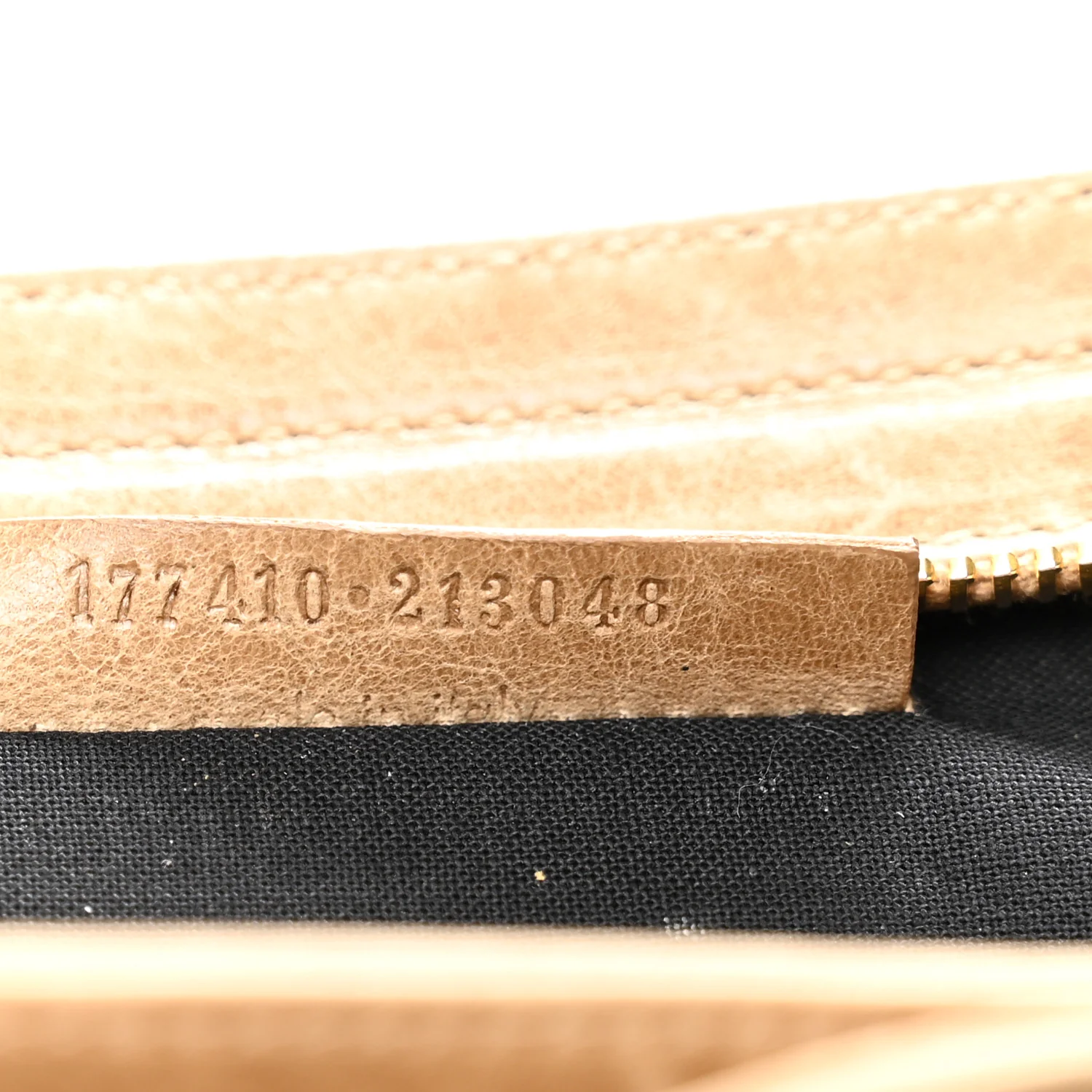 Agneau Giant 21 Gold Hardware Mini Travel Clutch Oatmeal - Image 7