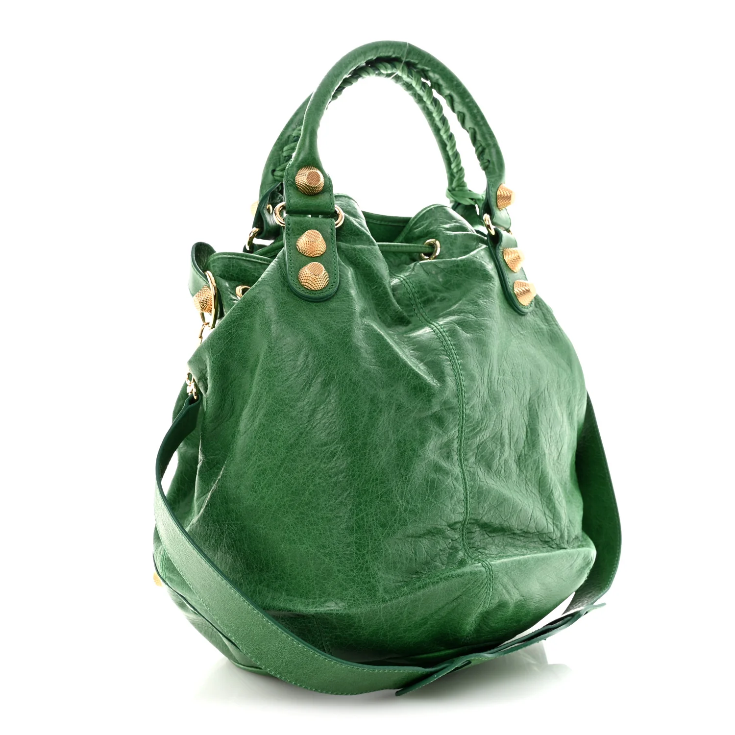 Agneau Giant 21 Gold Hardware Pompon Vert Fluo - Image 4