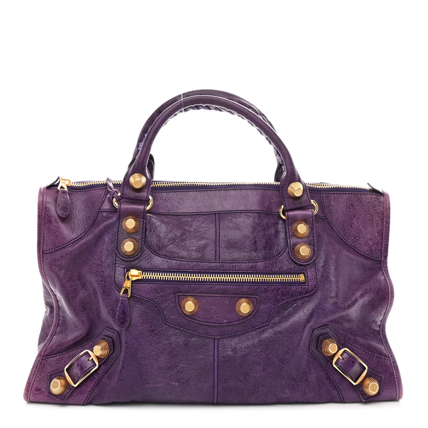 Agneau Giant 21 Gold Hardware Work Raisin