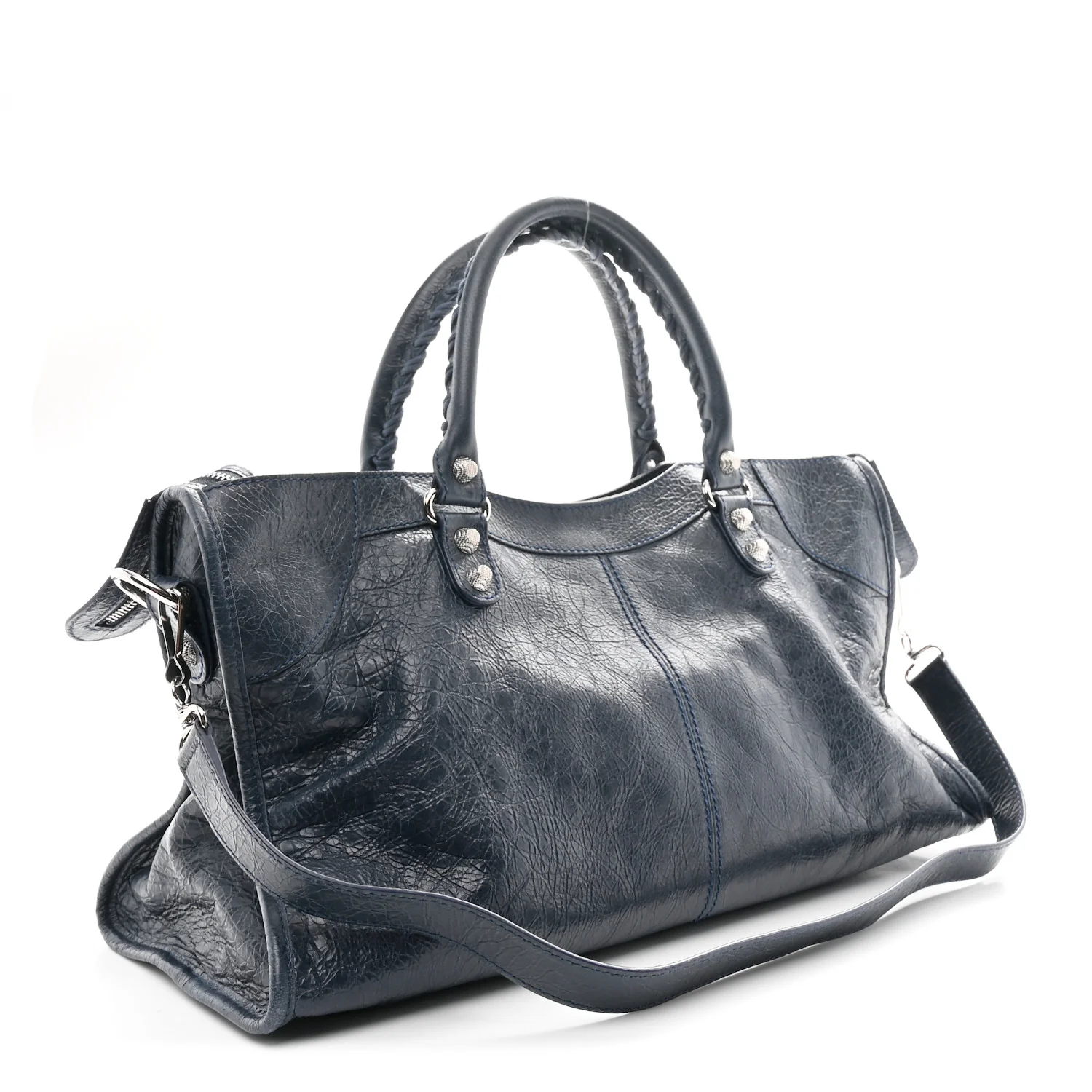 Agneau Giant 21 Silver Hardware Work Bleu Obscur - Image 3