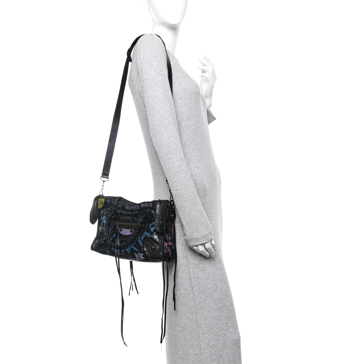 Agneau Graffiti All Over Classic Hardware S City Black Multicolor - Image 2