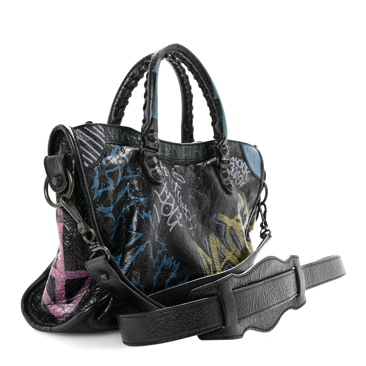 Agneau Graffiti All Over Classic Hardware S City Black Multicolor - Image 3