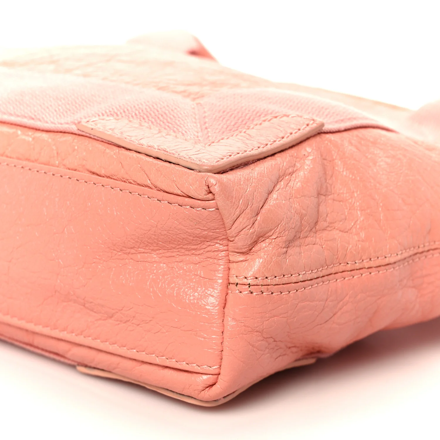 Agneau Stadio Ruban Viscose Navy Cabas XS Rose Ballerine - Image 10
