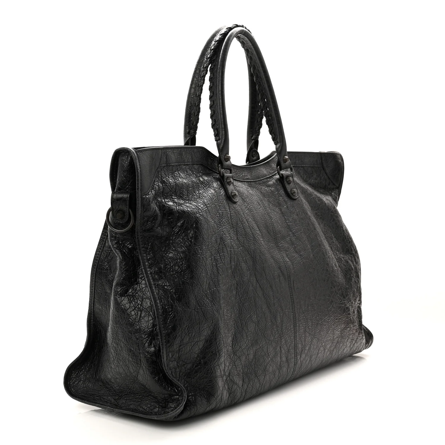Arena Lambskin Brass Hardware Le City Travel Bag Black - Image 3