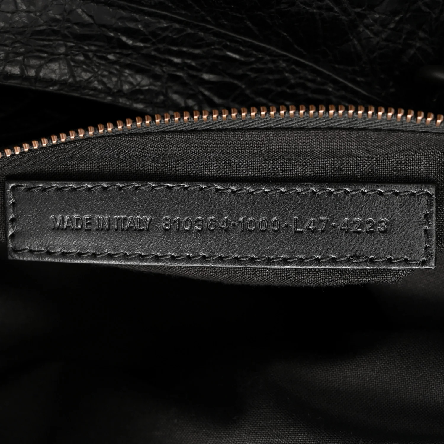Arena Lambskin Brass Hardware Le City Travel Bag Black - Image 7