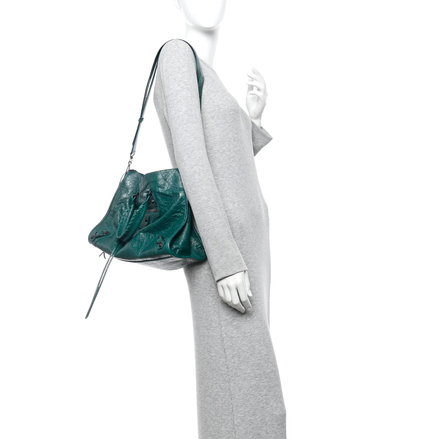 Arena Lambskin Classic Hardware Medium Le City Dark Emerald - Image 2
