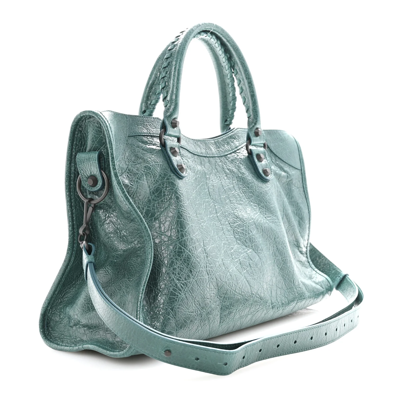 Arena Lambskin Classic Hardware Medium Le City Dark Emerald - Image 3