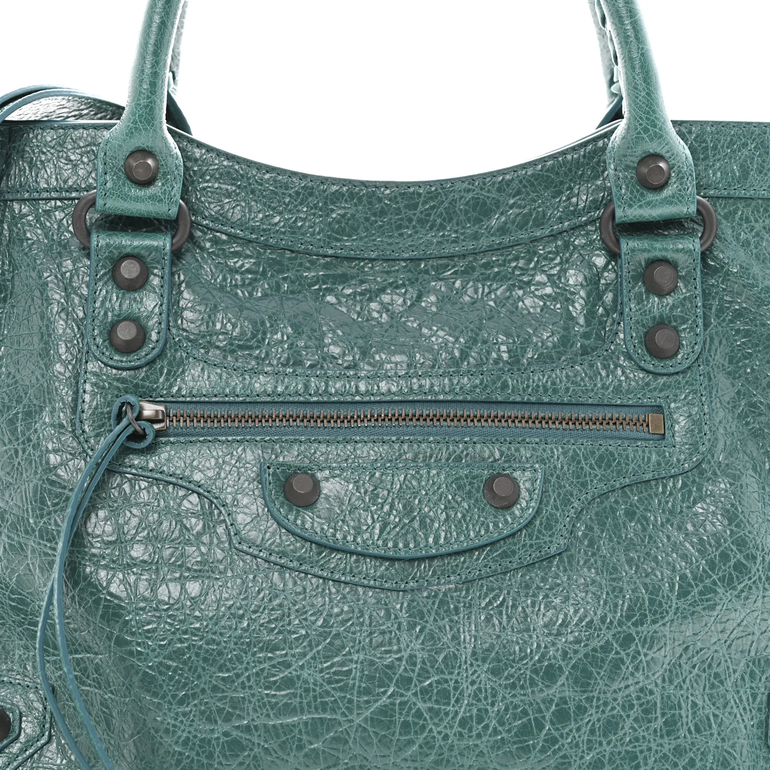 Arena Lambskin Classic Hardware Medium Le City Dark Emerald - Image 8