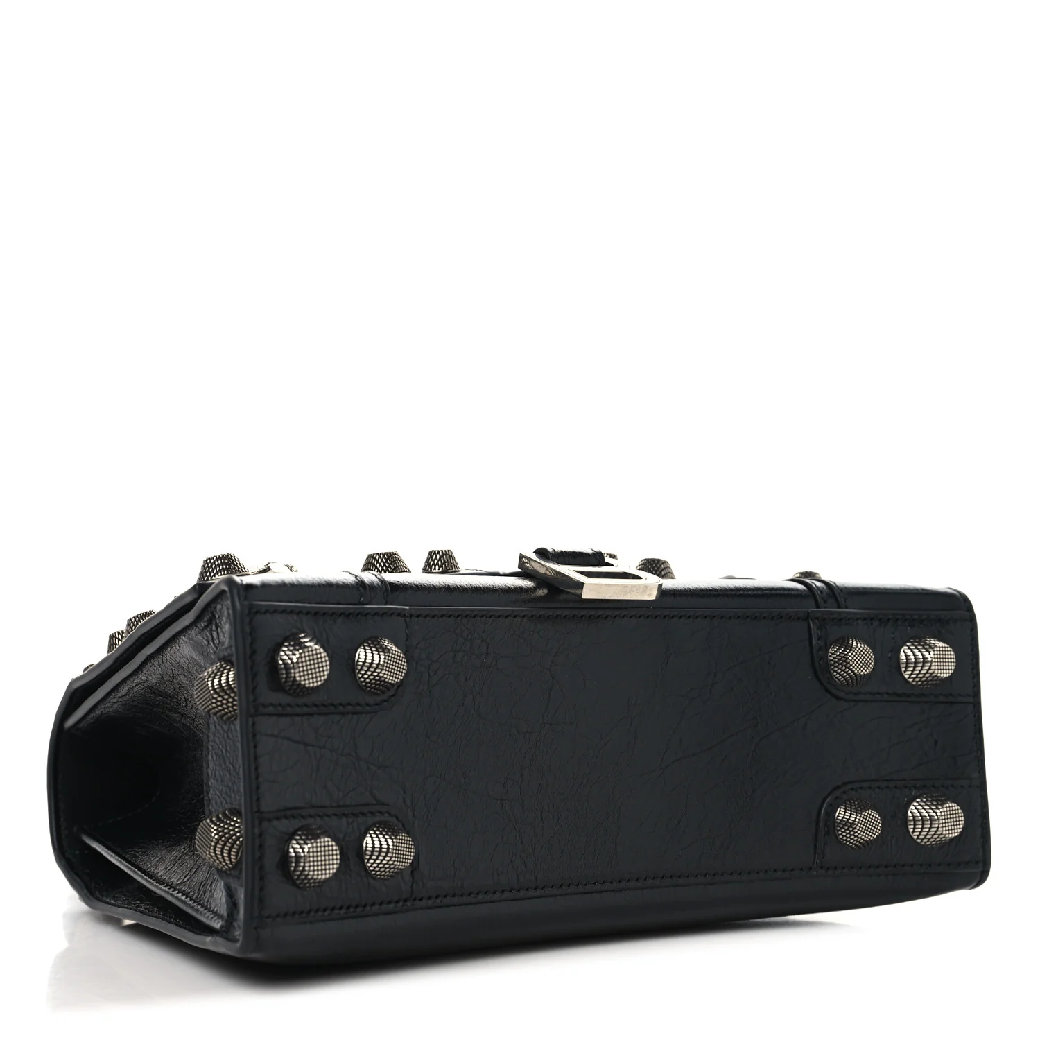 Arena Lambskin Medium Hourglass X Le Cagole Top Handle Bag Black - Image 4