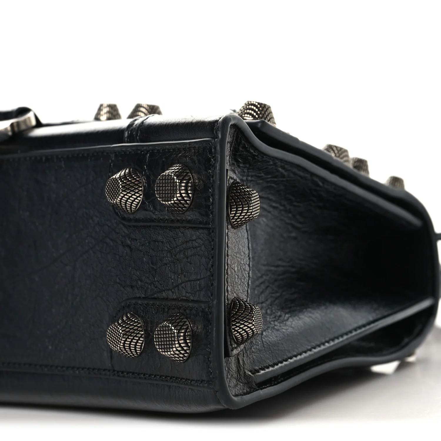 Arena Lambskin Medium Hourglass X Le Cagole Top Handle Bag Black - Image 9