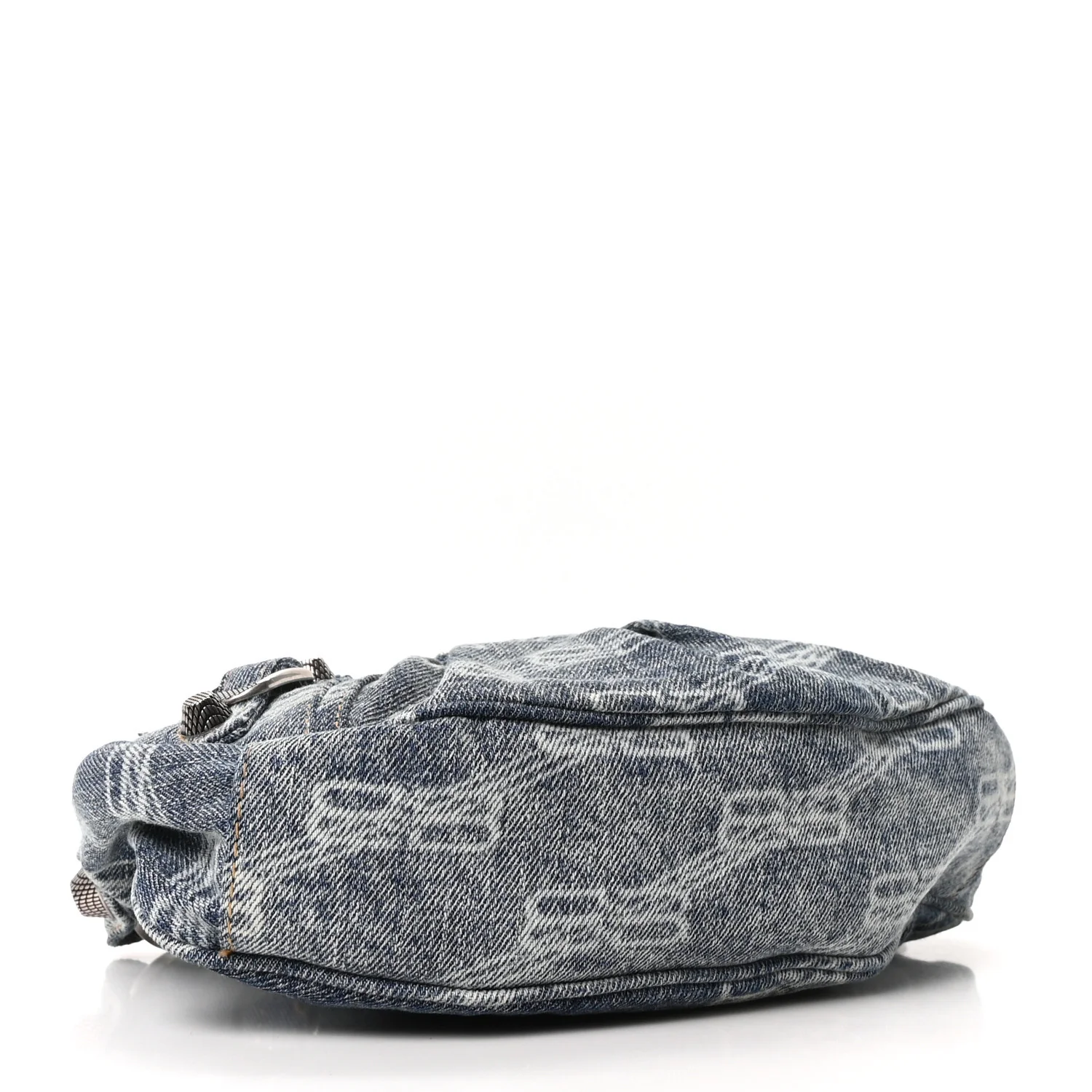 Bleached Denim BB Monogram Le Cagole Shoulder Bag XS Blue - Image 5