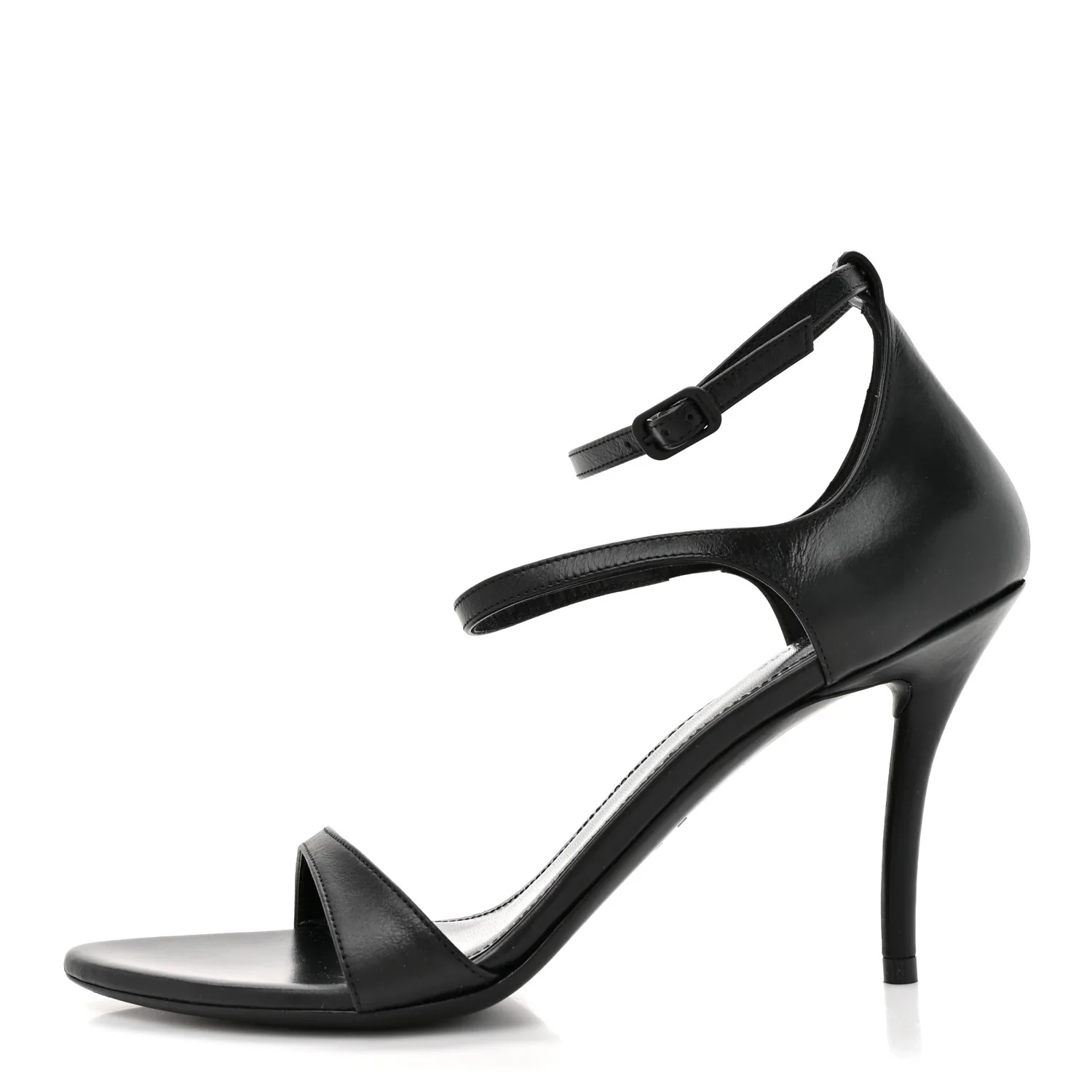 Calfskin Honey 90mm Sandal 37 Black