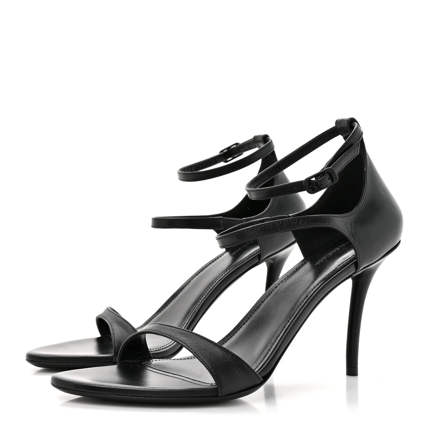 Calfskin Honey 90mm Sandal 37 Black - Image 4