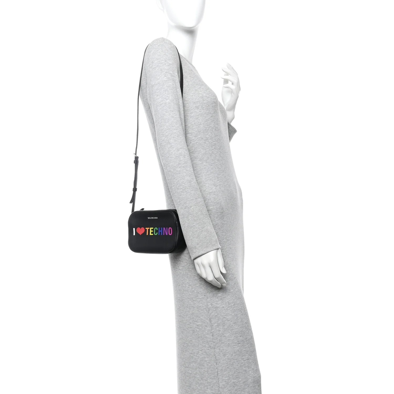 Calfskin I Love Techno XS Everyday Camera Bag Black - Image 2