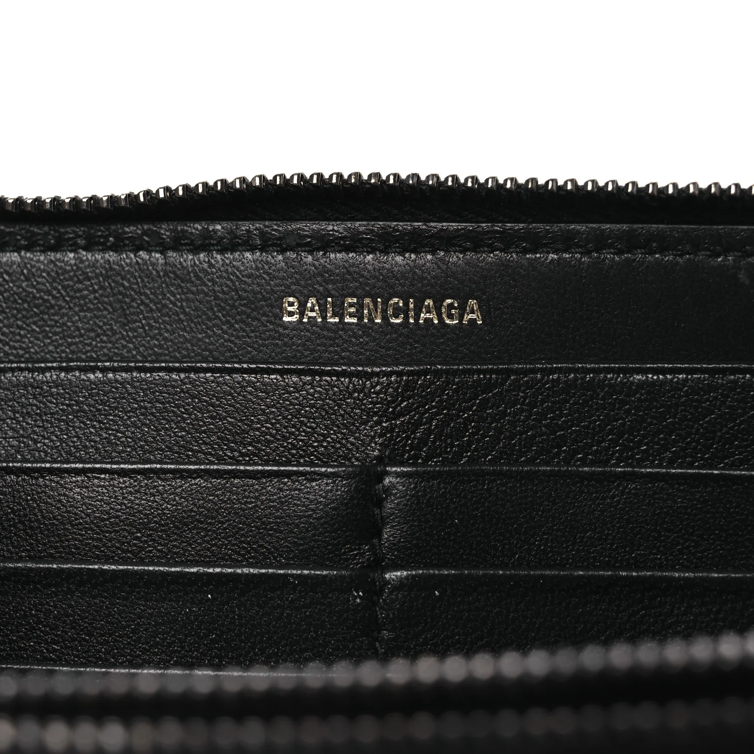 Calfskin New York Skyline Logo Ville Wallet Black - Image 6