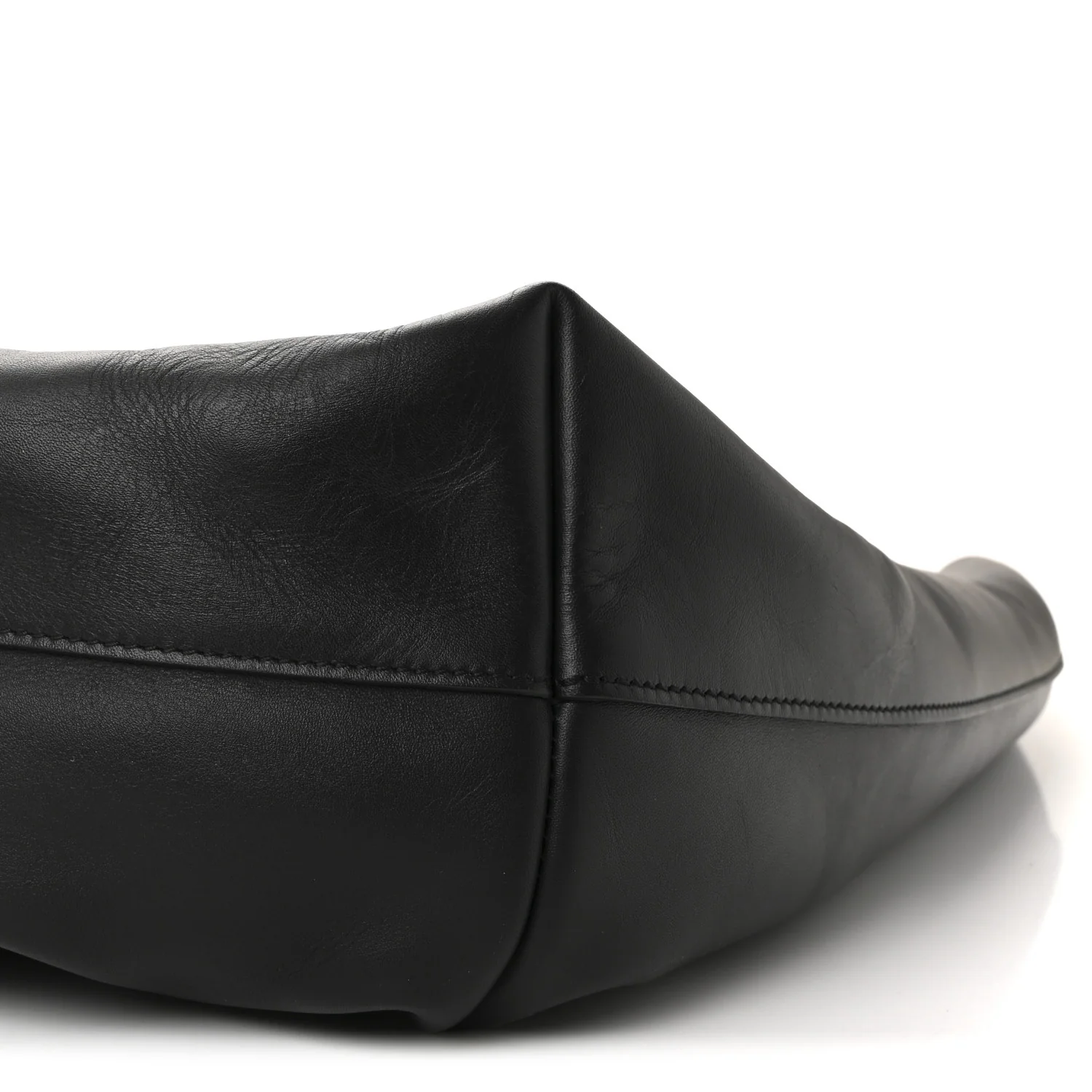 Calfskin Pocket Tote Black - Image 10
