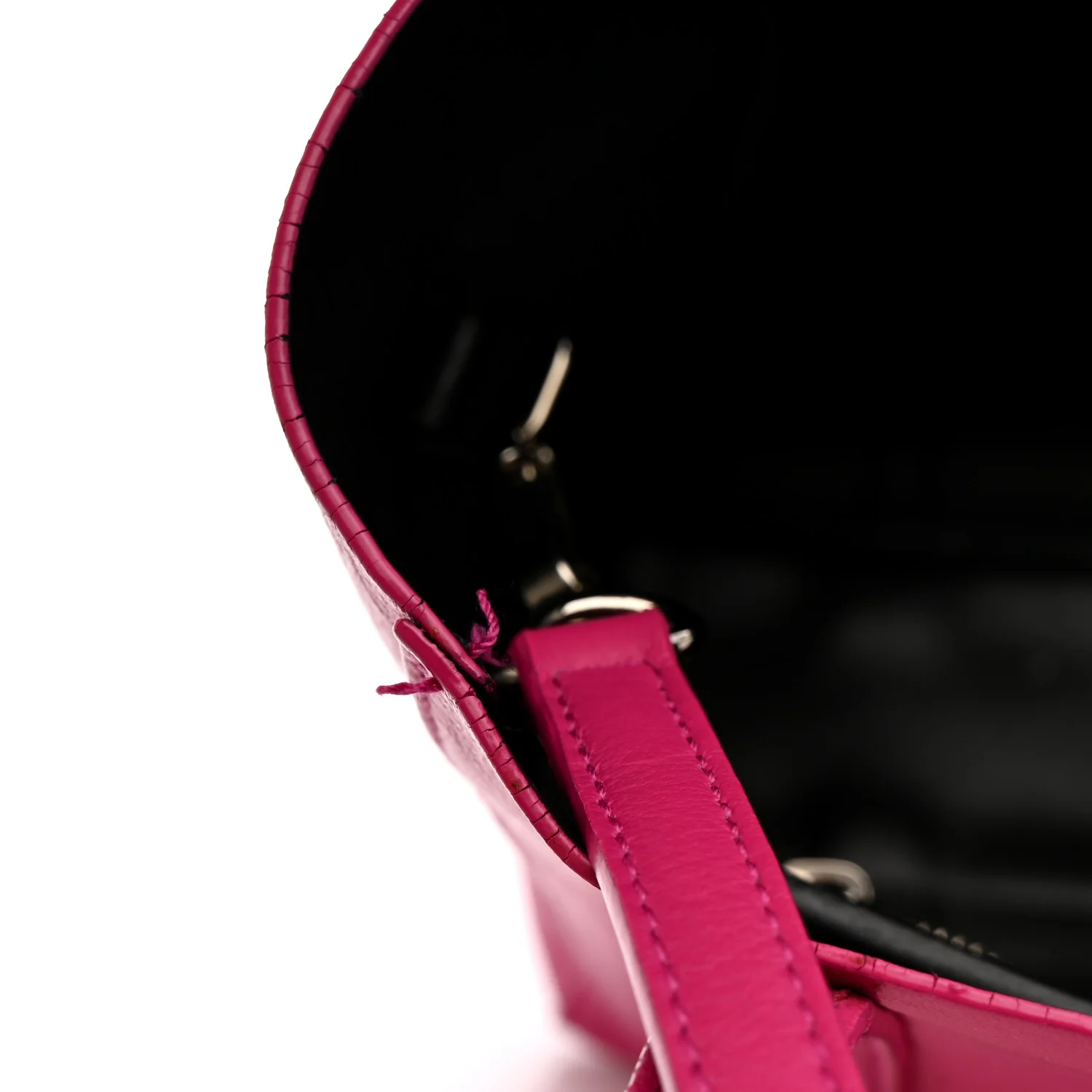 Calfskin XXS Everyday Tote Rose Magenta Black - Image 13