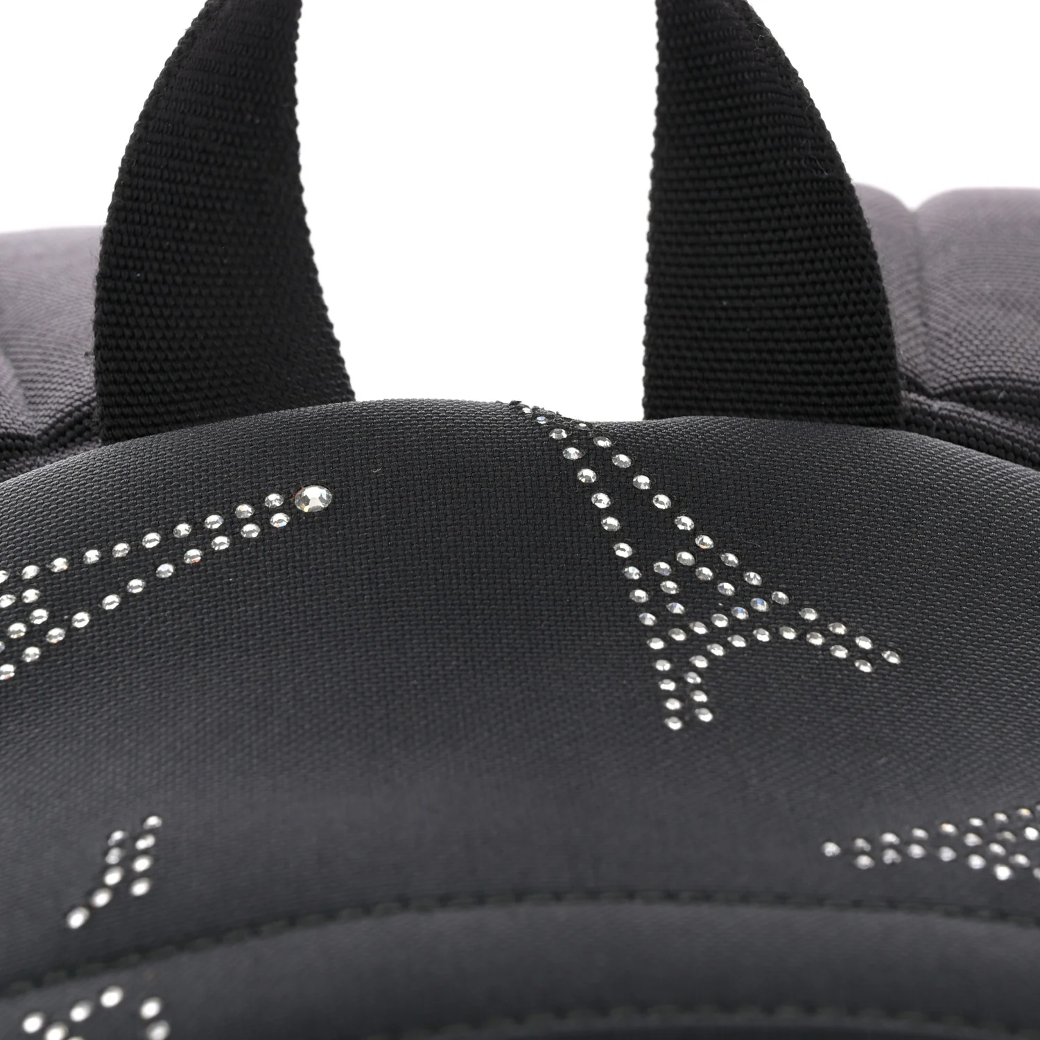 Canvas Crystal Embellished Eiffel Tower Explorer Backpack S Black - Image 10
