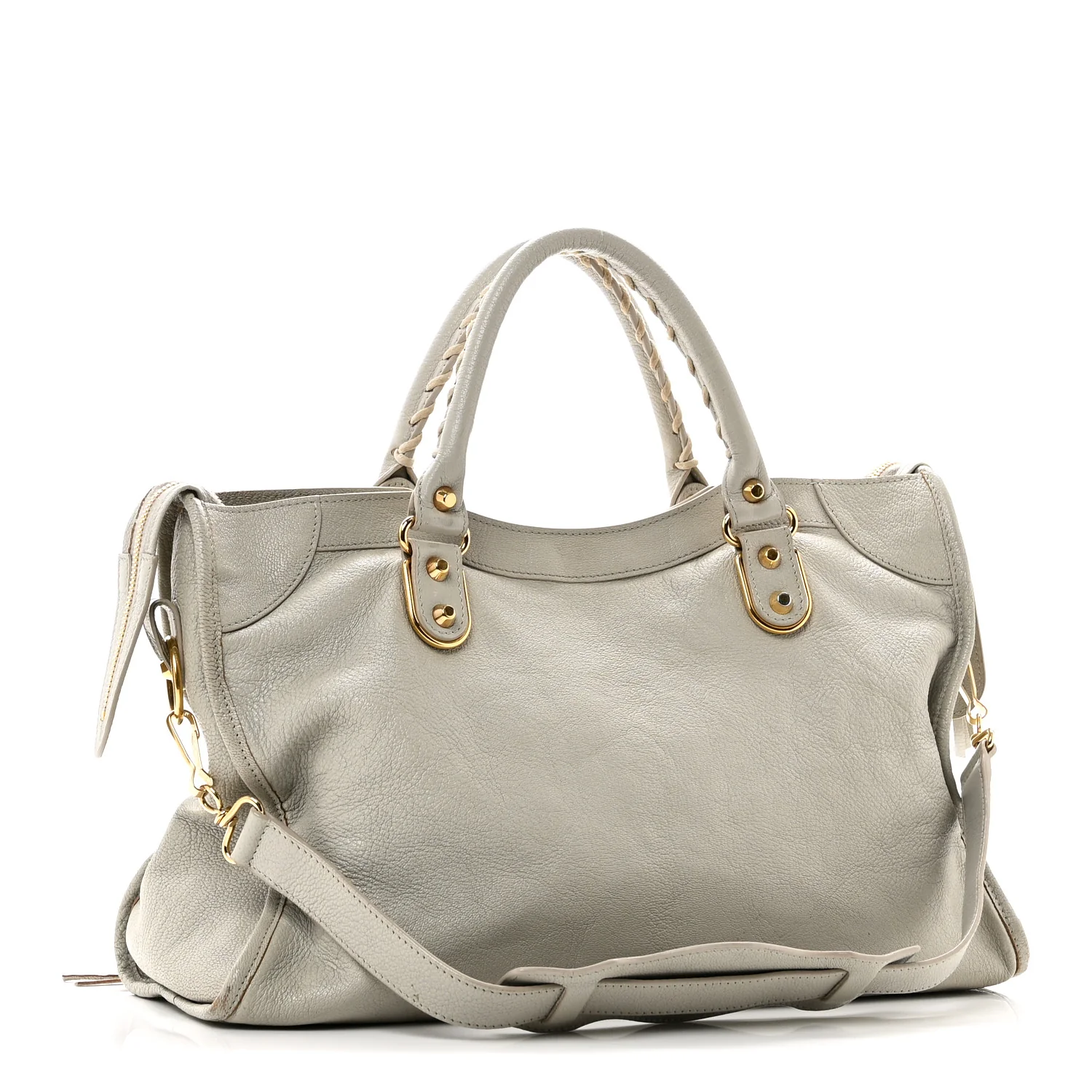 Chevre Gold Metallic Edge Hardware City Gris Glace - Image 3