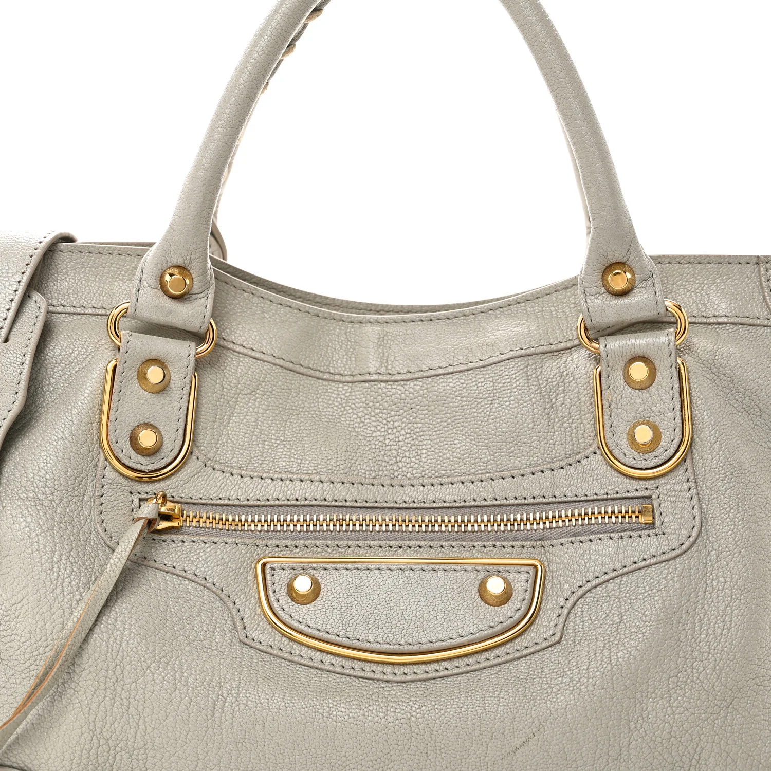 Chevre Gold Metallic Edge Hardware City Gris Glace - Image 8