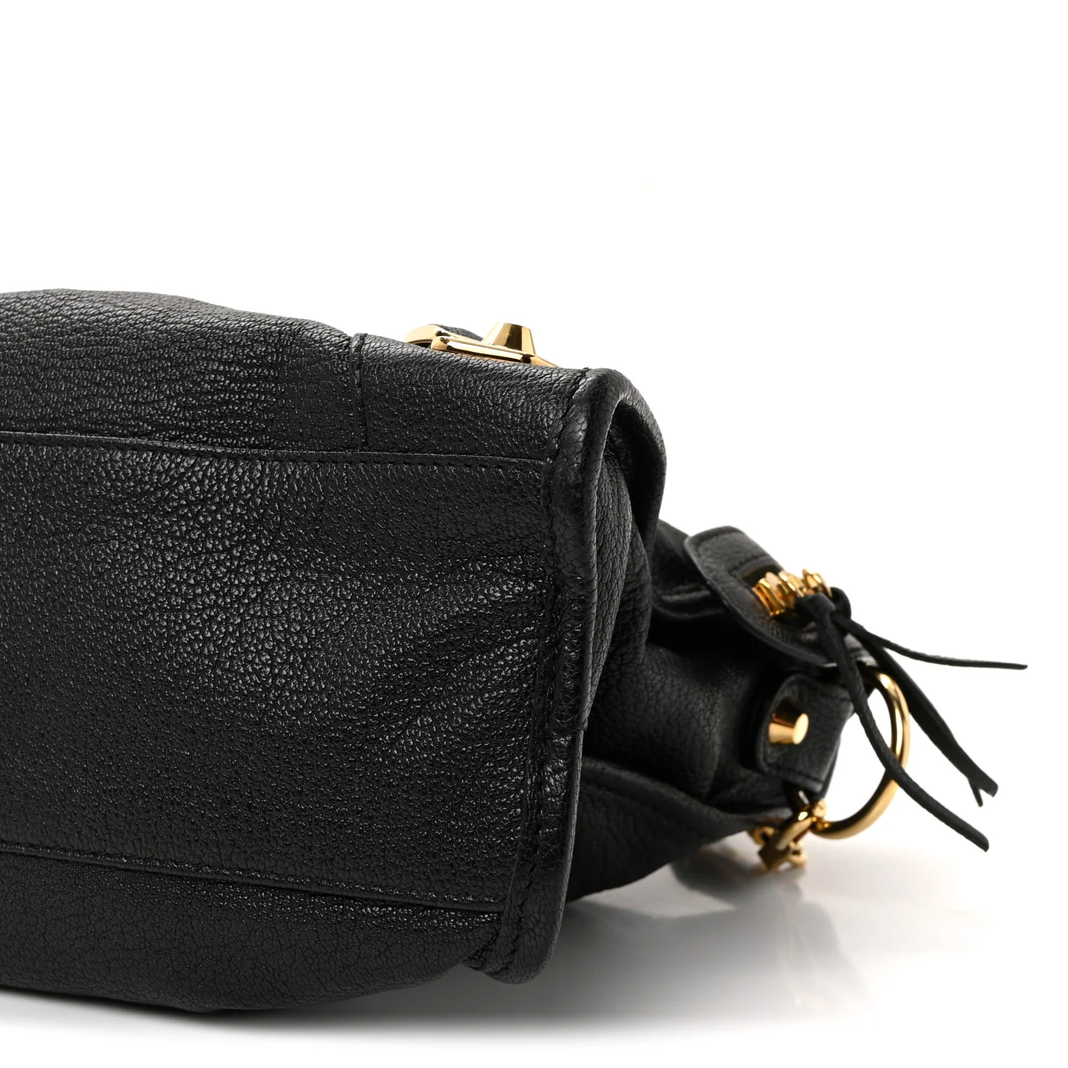 Chevre Gold Metallic Edge Hardware S City Black - Image 10