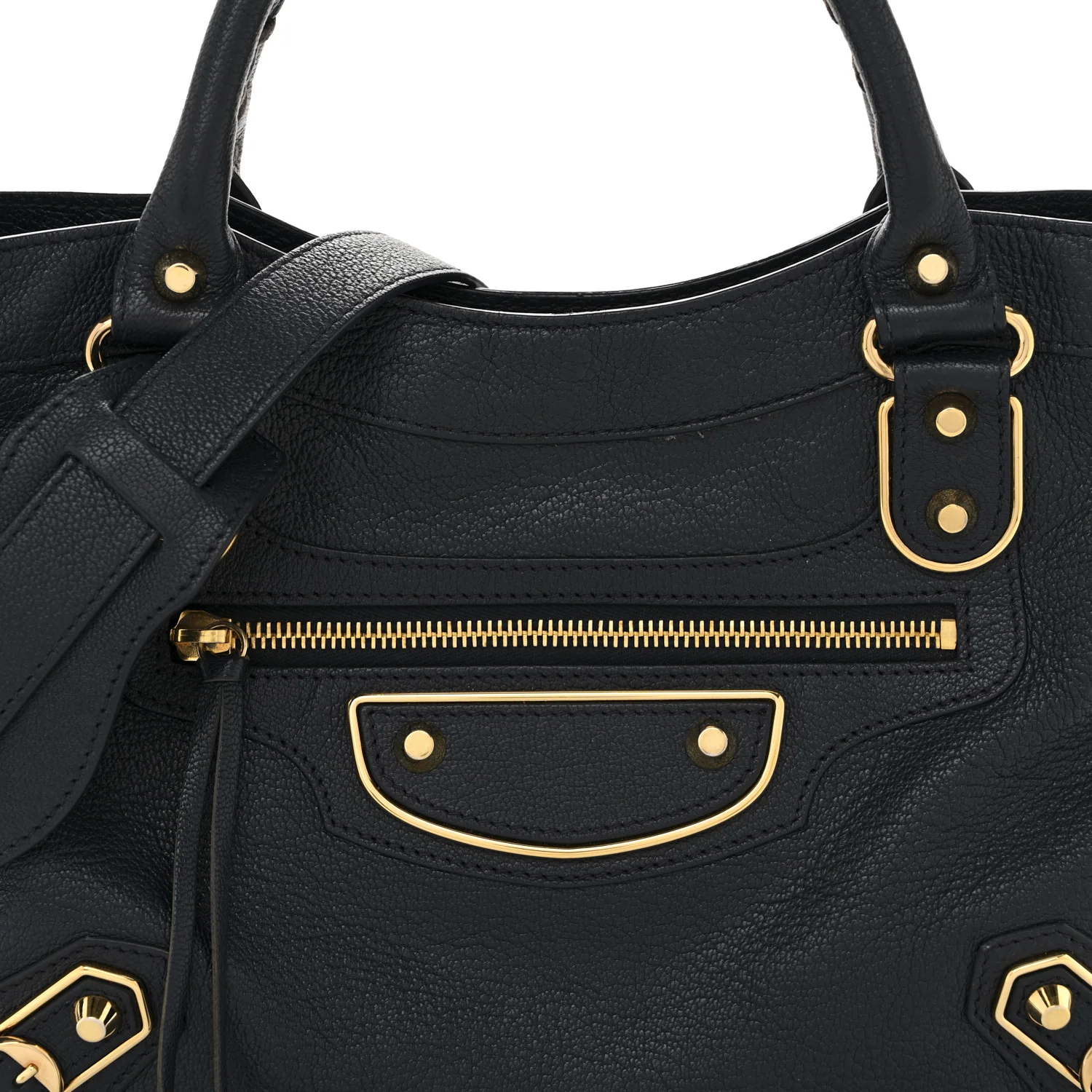 Chevre Gold Metallic Edge Hardware Town Bleu Nuit Dark Sea - Image 8