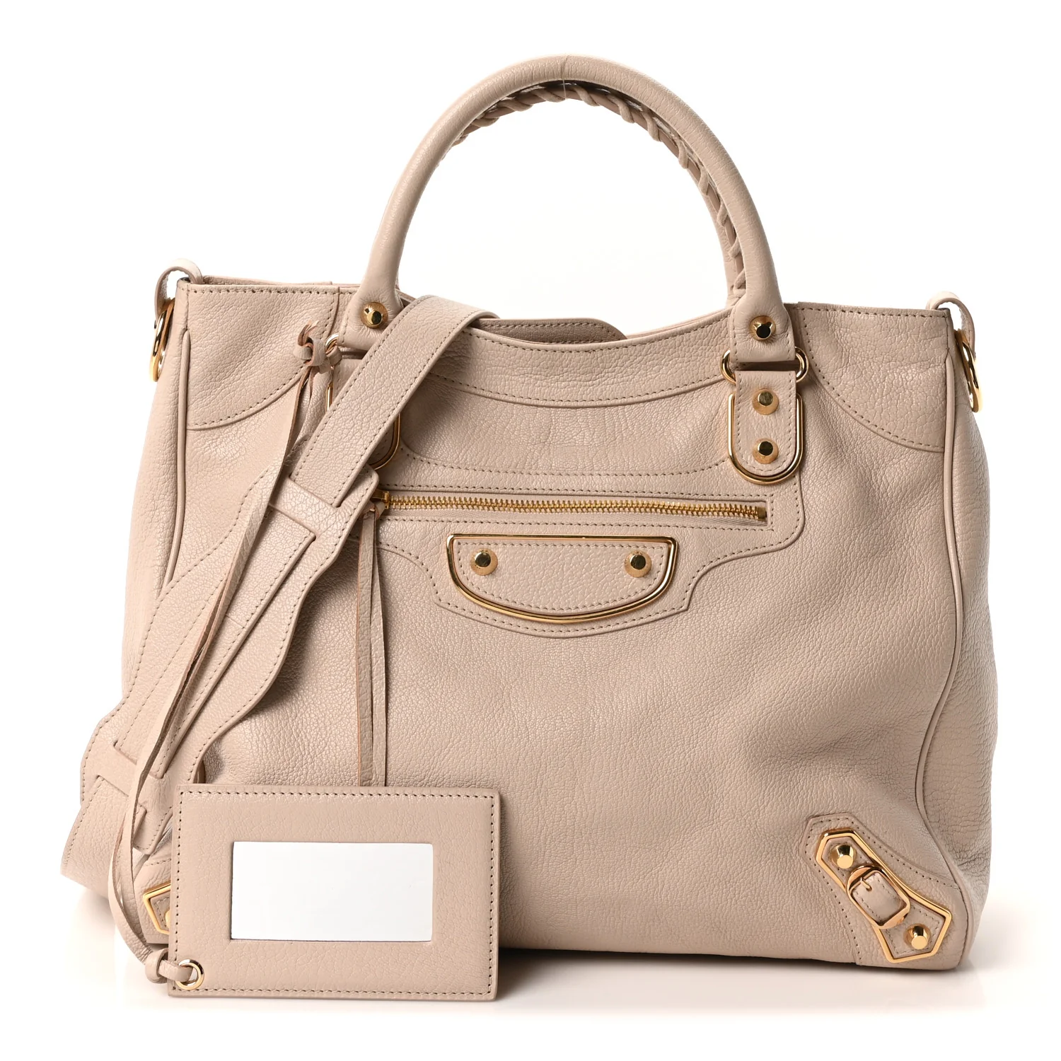 Chevre Gold Metallic Edge Hardware Velo Beige Praline - Image 3
