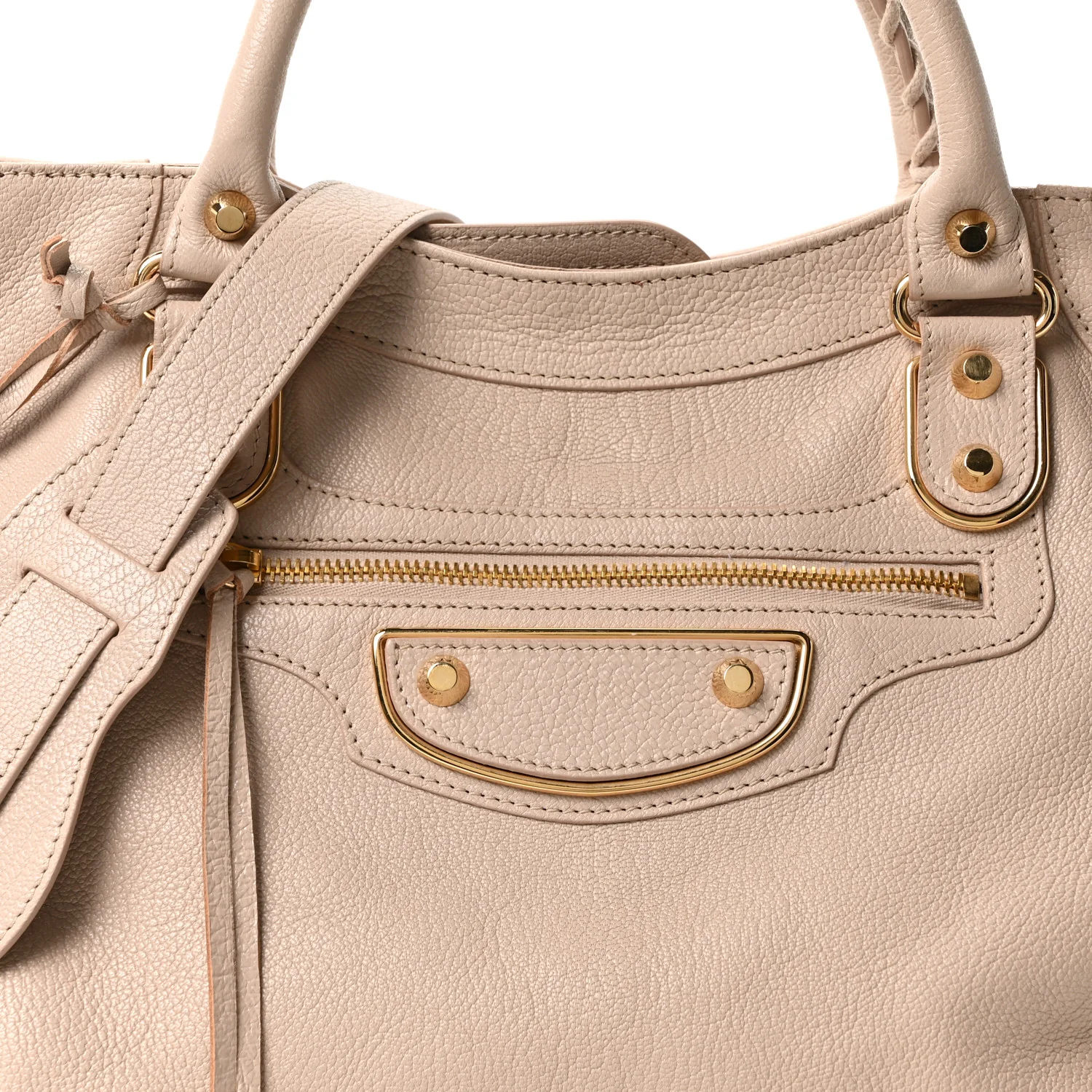 Chevre Gold Metallic Edge Hardware Velo Beige Praline - Image 9