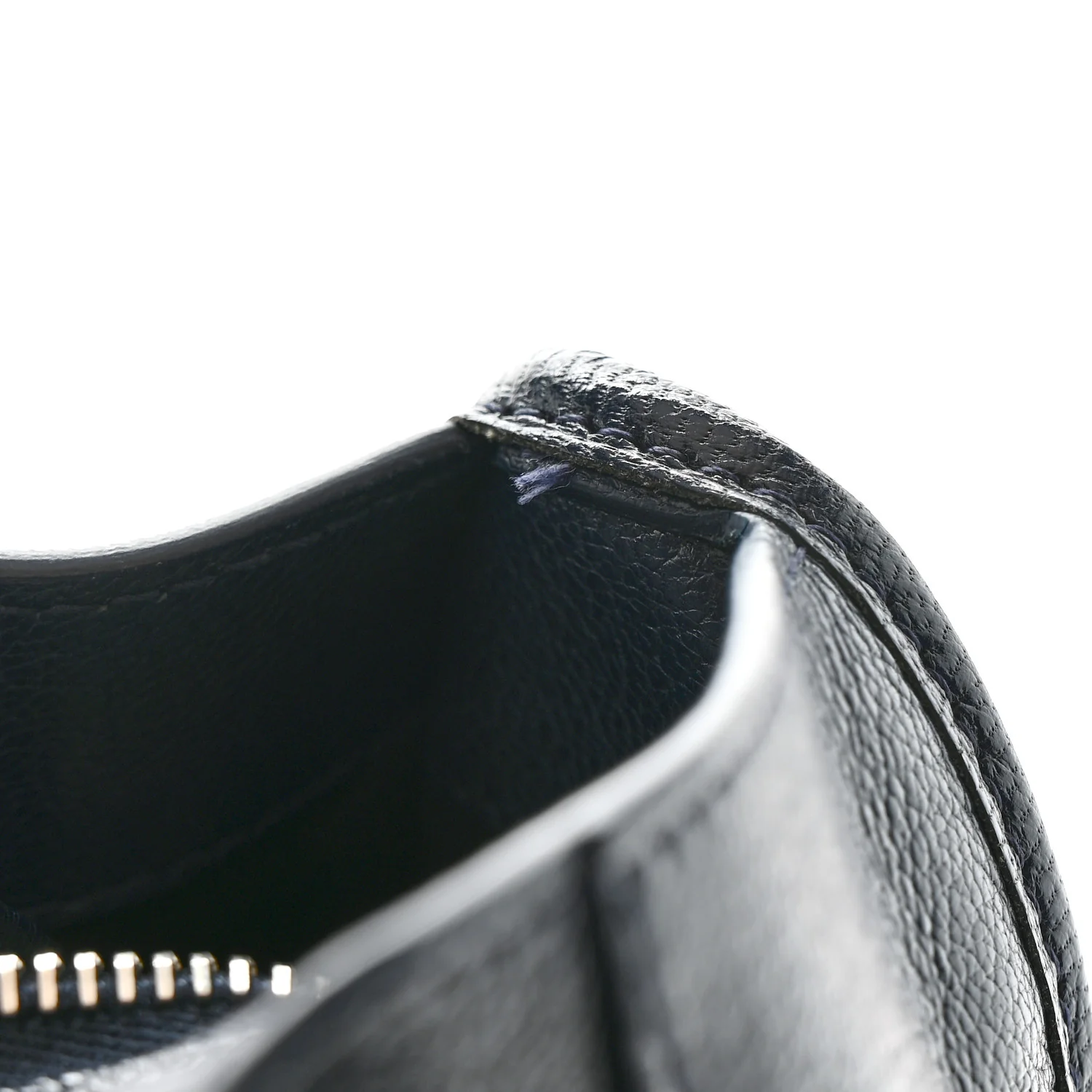 Chevre Silver Metallic Edge Hardware City Bleu Nuit Dark Sea - Image 12
