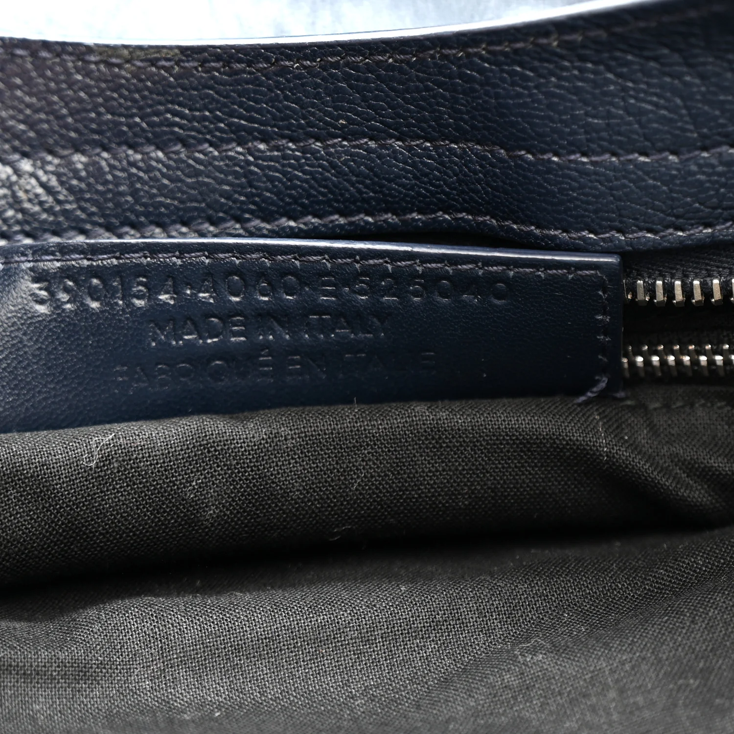 Chevre Silver Metallic Edge Hardware City Bleu Nuit Dark Sea - Image 8