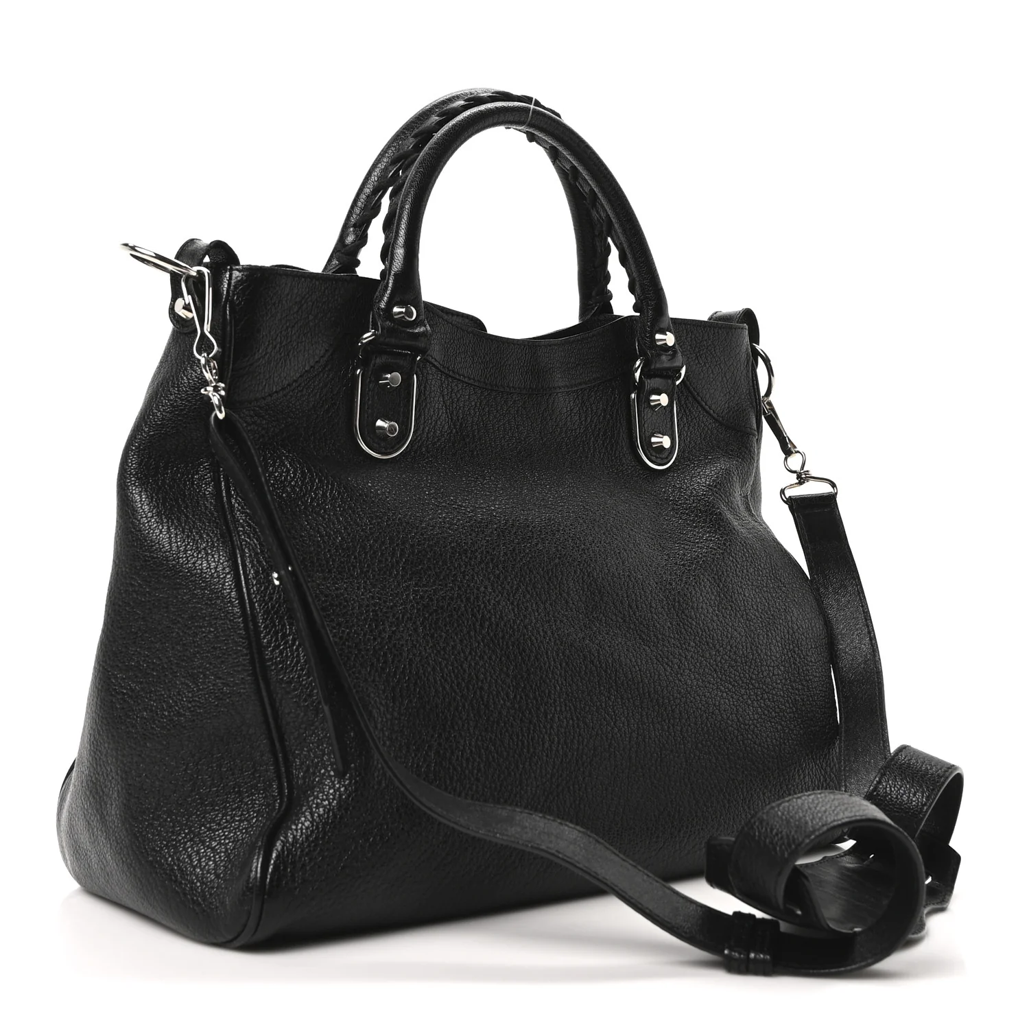 Chevre Silver Metallic Edge Hardware Velo Black - Image 4