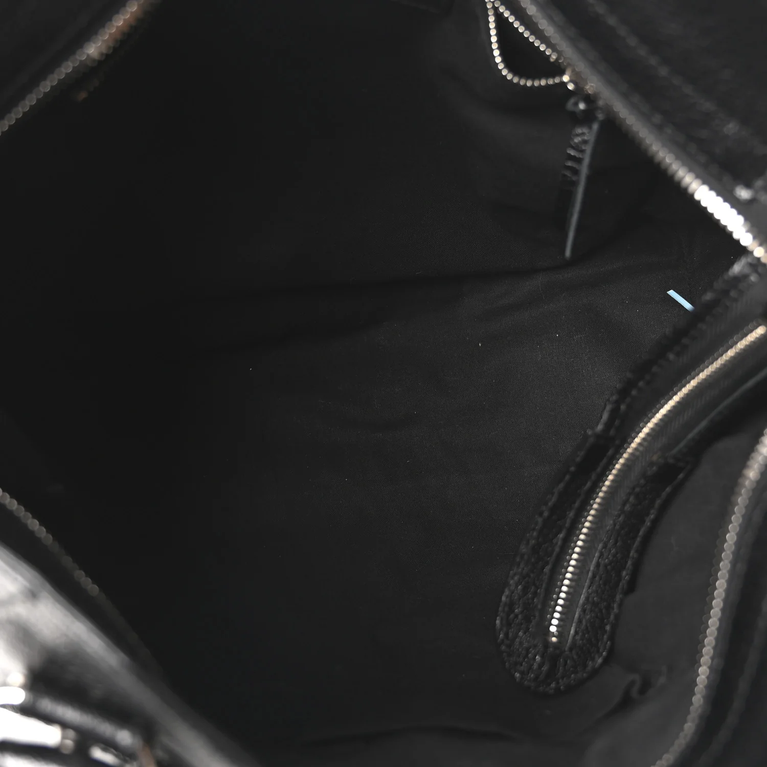 Chevre Silver Metallic Edge Hardware Velo Black - Image 6