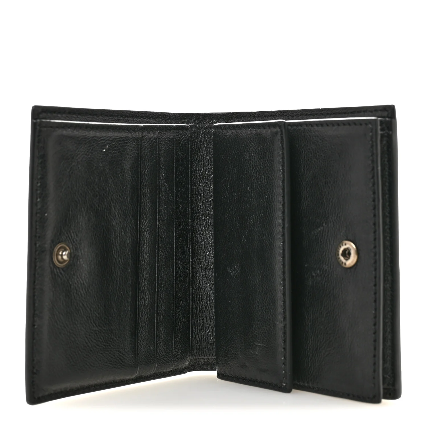 Coated Canvas BB Monogram Allover Logo Card Holder Wallet Black Grey White - Image 5