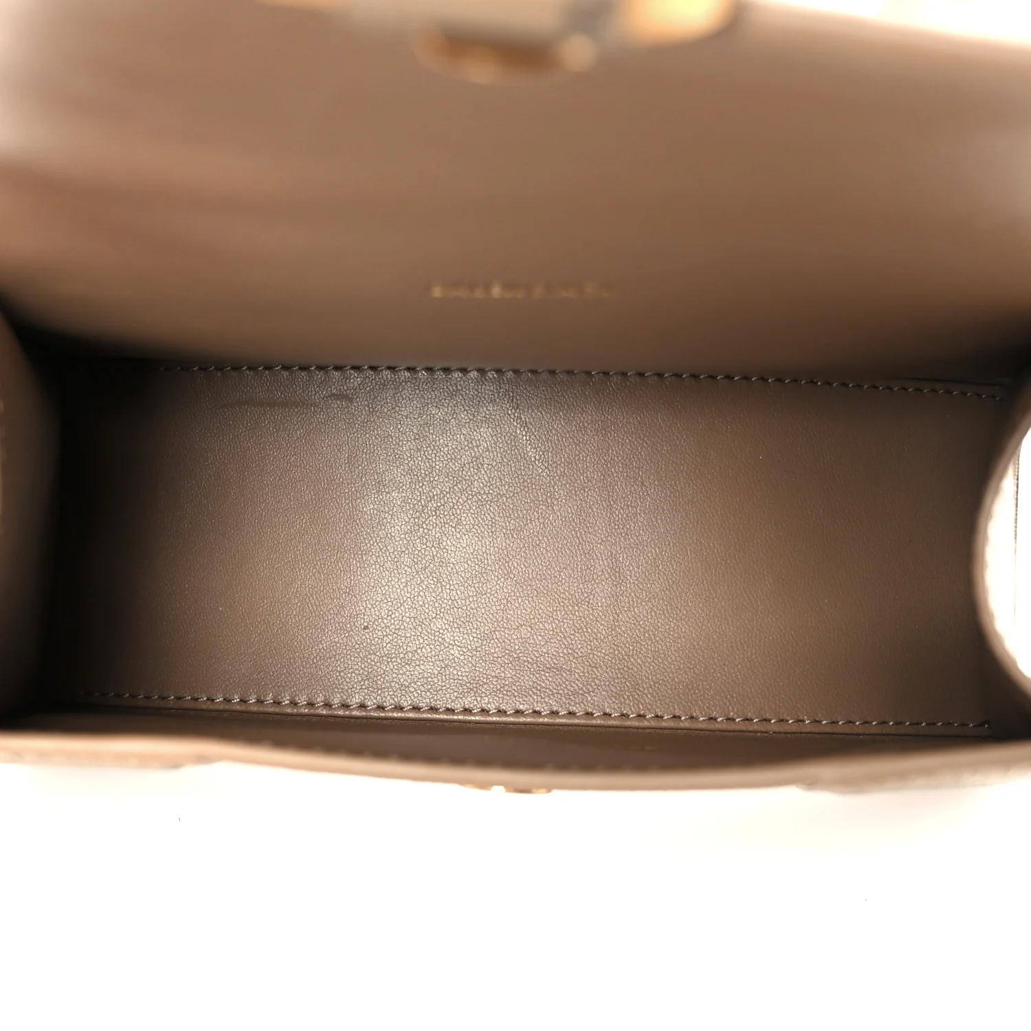 Coated Canvas BB Monogram Hourglass Top Handle Bag XS Beige Brown - Image 5